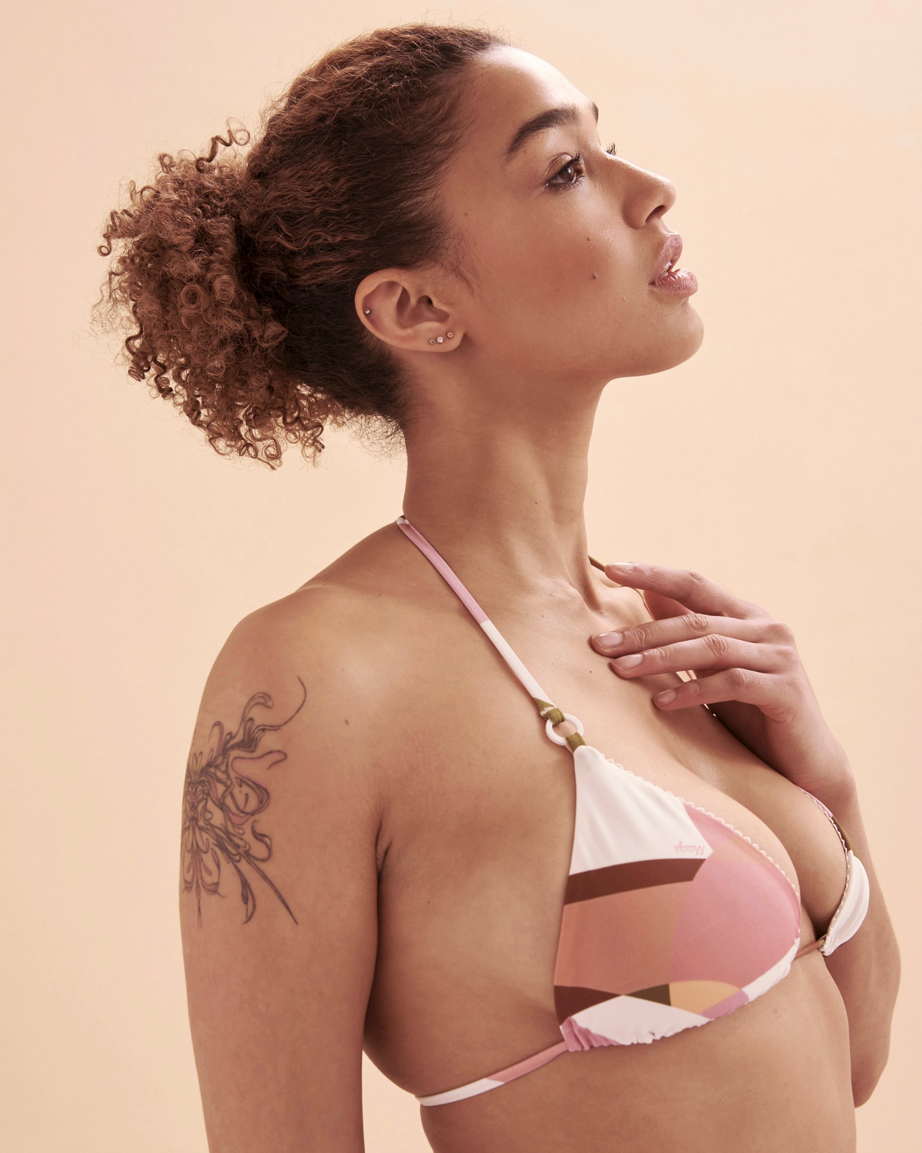 MAAJI Cube Estelle Reversible Triangle Bikini Top Light colourblocked print 2769STR603 - View5