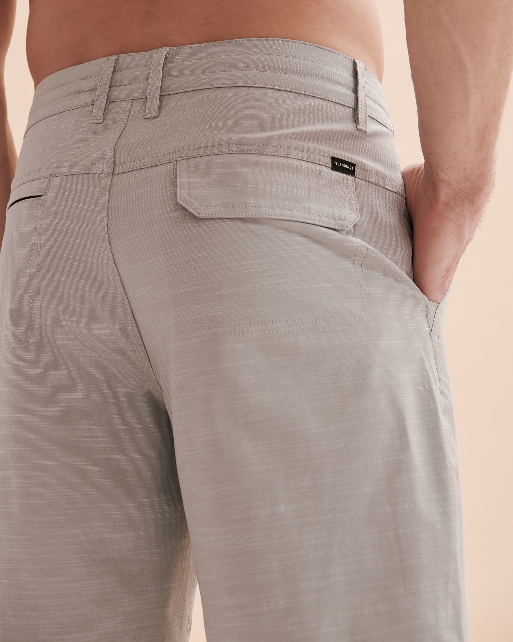 ISLANDHAZE Leisure Loose Hybrid Shorts Light grey MB122625 - View4