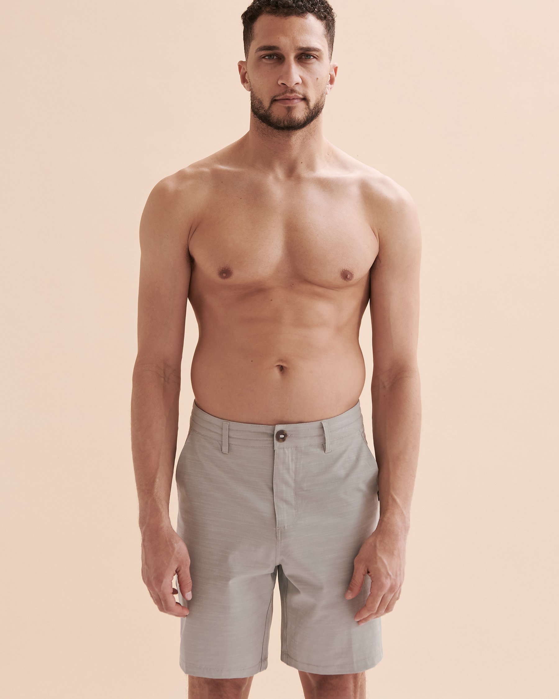 ISLANDHAZE Leisure Loose Hybrid Shorts Light grey MB122625 - View5