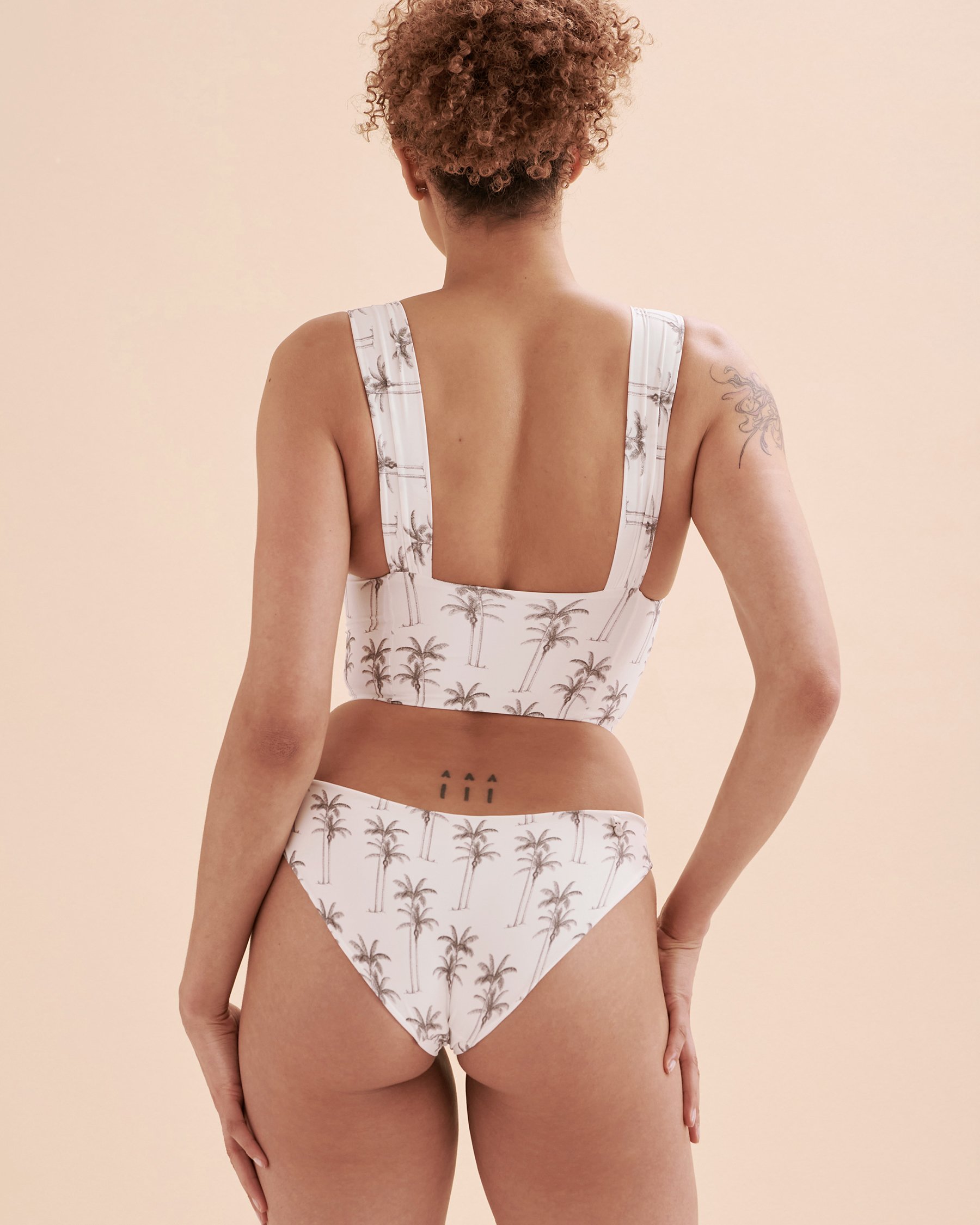 MALAI Coconut Valley Crop Cami Bikini Top Coconut T73180 - View2