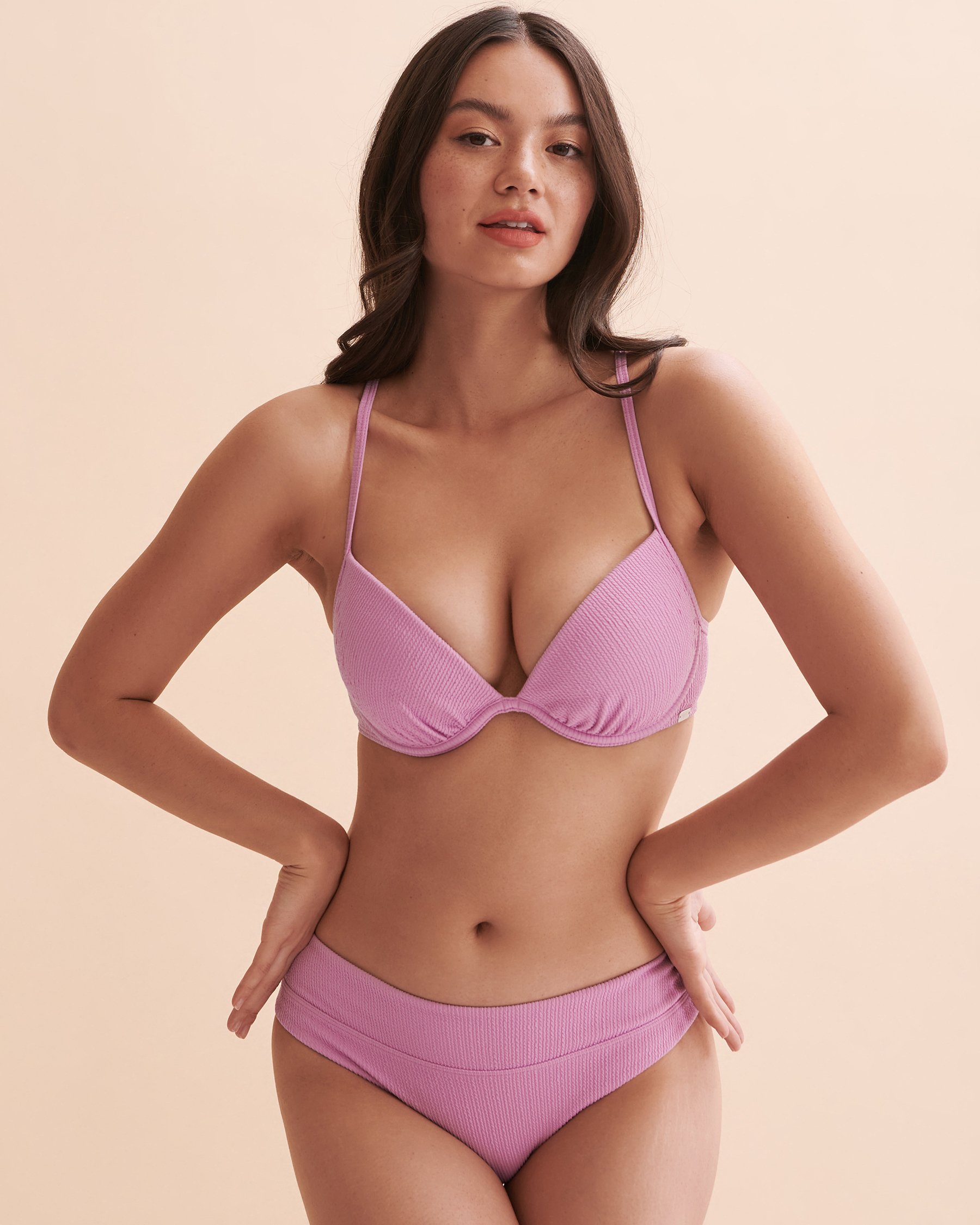 TROPIK Textured Push-up Bikini Top Lilac 01100215 - View3