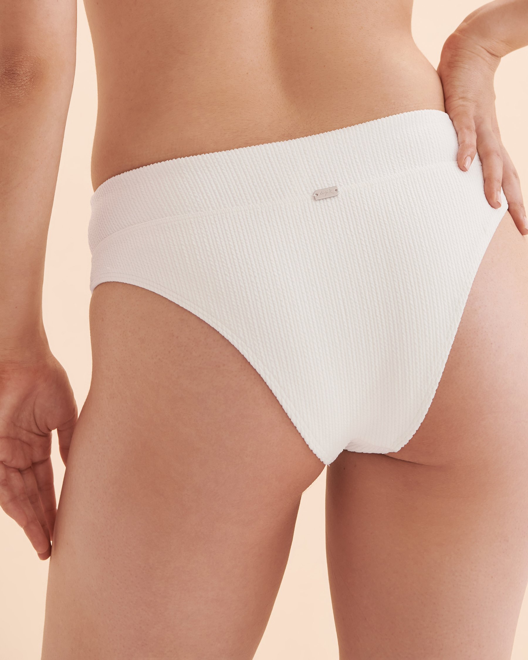 TROPIK Textured Thong Bikini Bottom Snow white 01300228 - View2