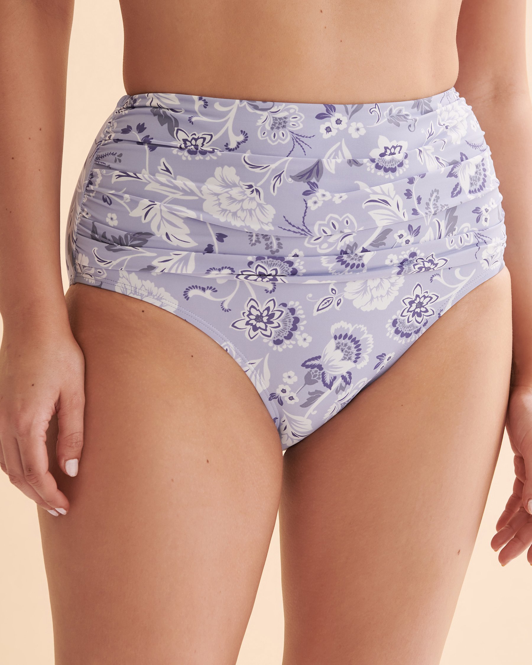 TURQUOISE COUTURE Blue Floral High Waist Bikini Bottom Light blue floral 01300224 - View2