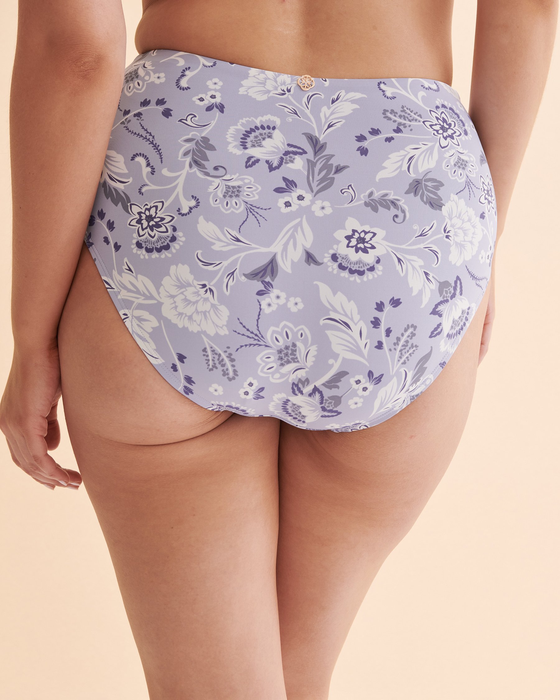 TURQUOISE COUTURE Blue Floral High Waist Bikini Bottom Light blue floral 01300224 - View4