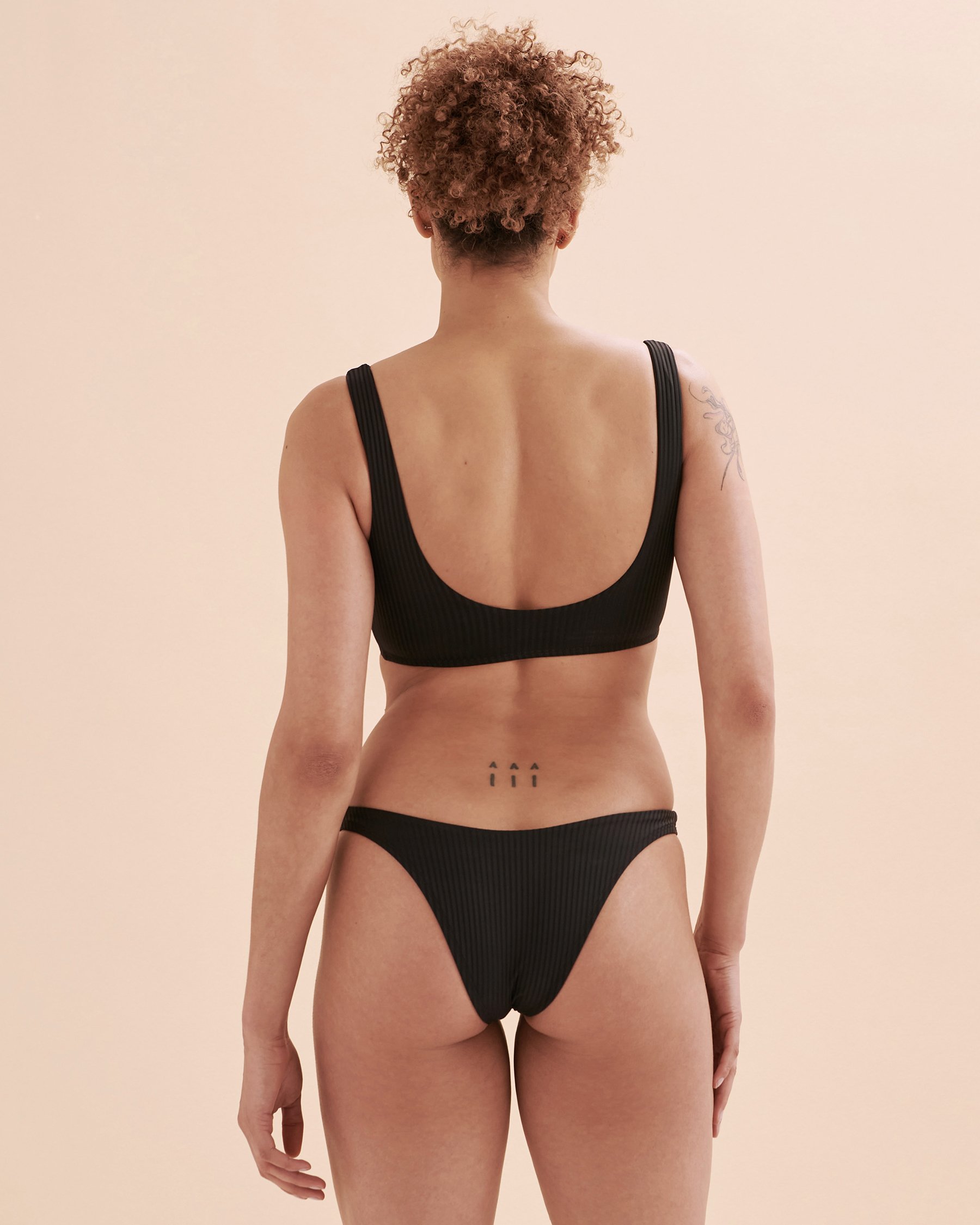 VITAMIN A Astrid Ecorib Bralette Bikini Top Black 2314T - View2