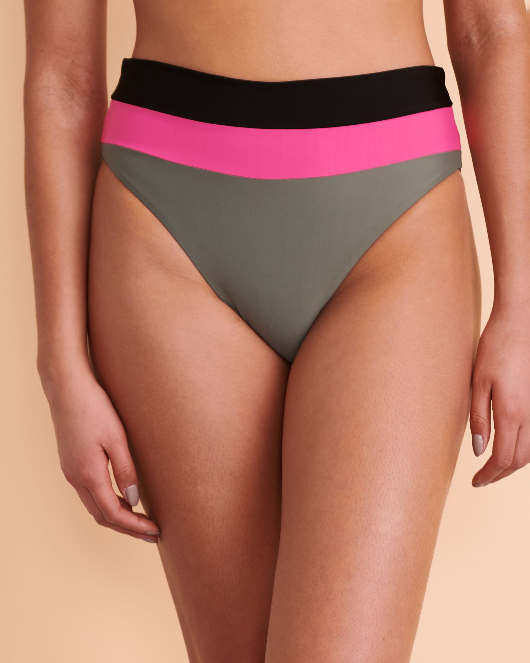 MALAI SERENITY GREEN Callen High Leg Bikini Bottom Serenity green B16111 - View1