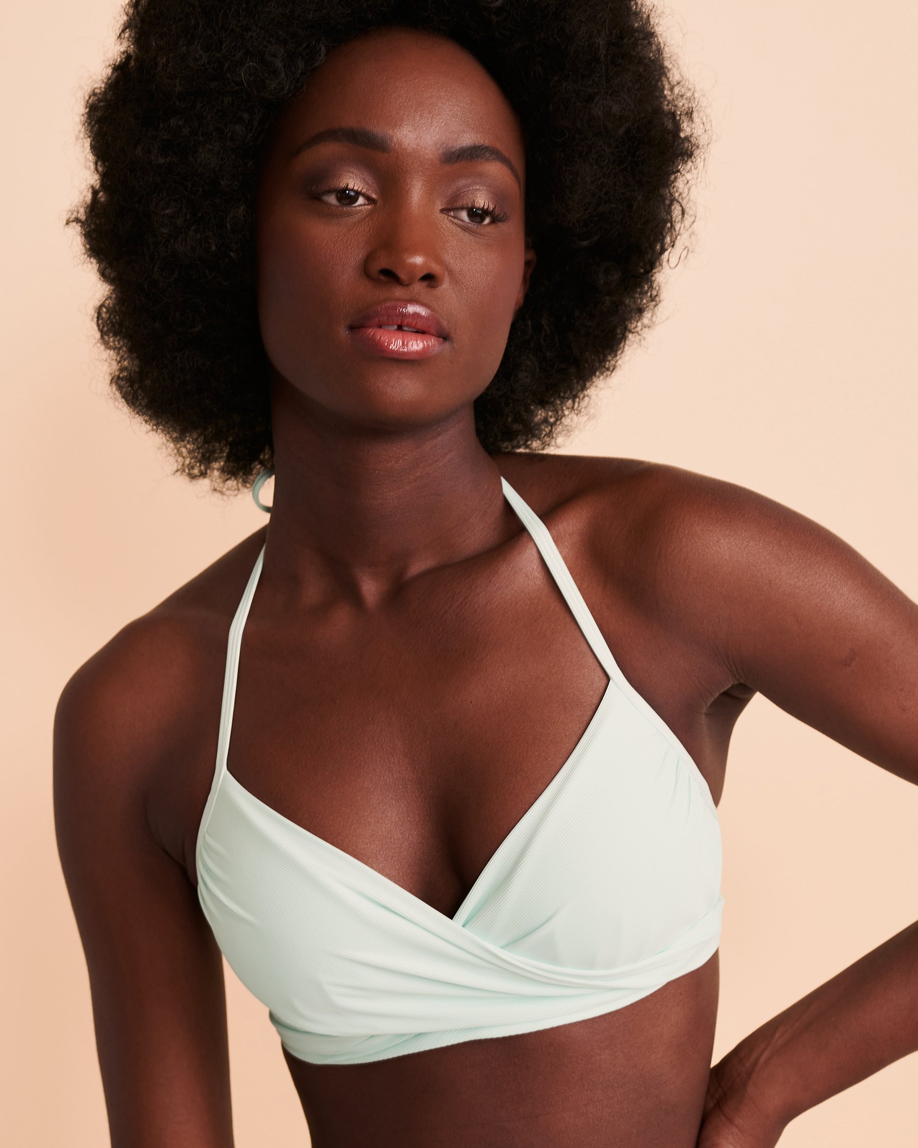 TROPIK Haut de bikini push-up RIB Bleu mer 01100079 - View3