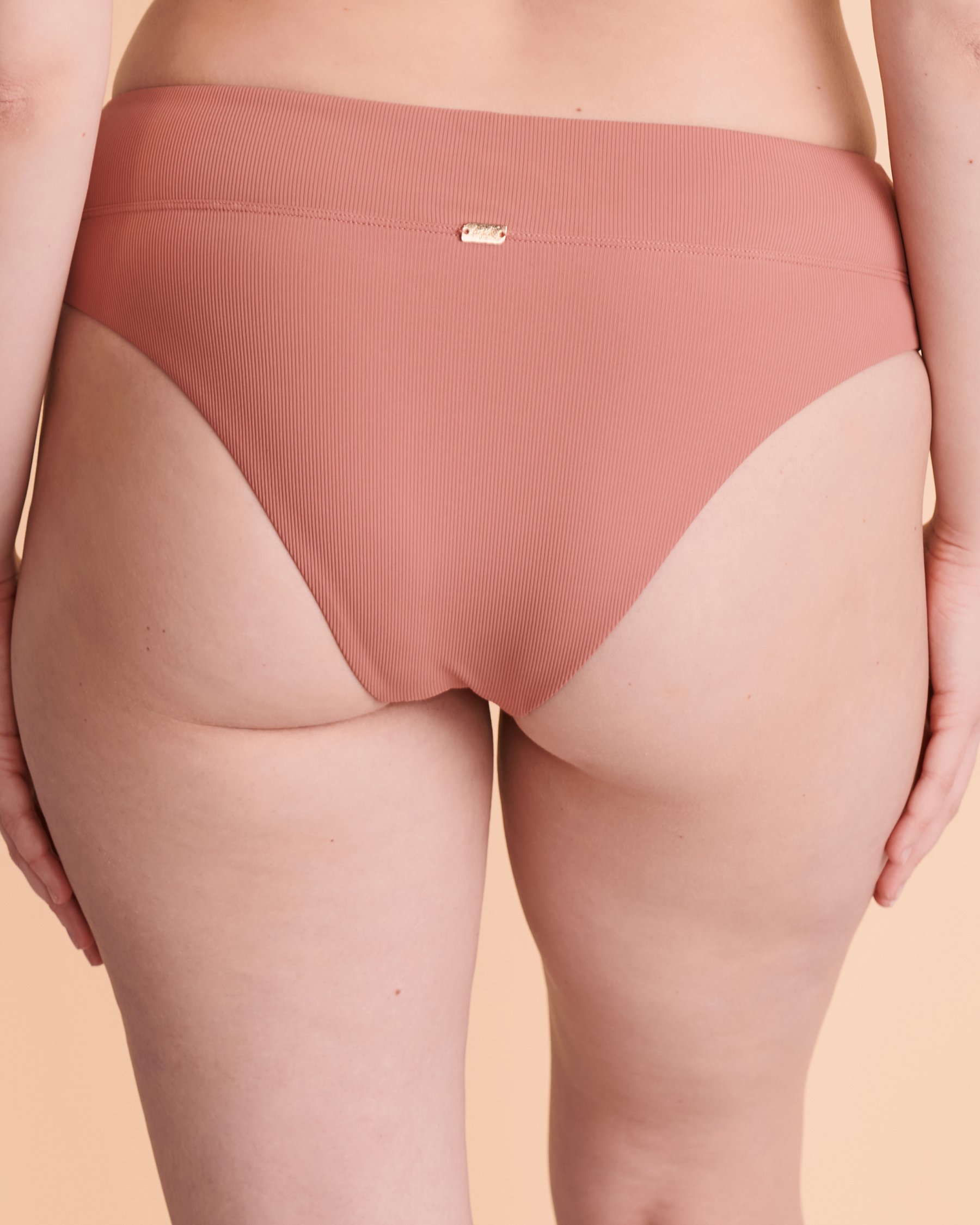 TROPIK RIB High Leg Bikini Bottom Brick 01300086 - View2
