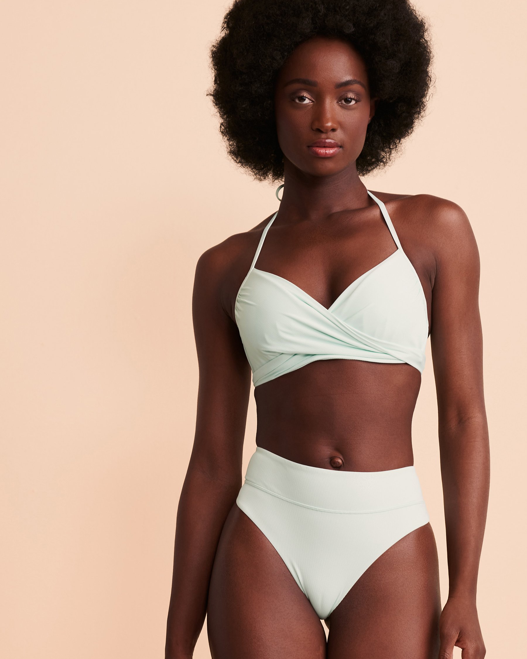 TROPIK RIB High Leg Bikini Bottom Sea blue 01300086 - View4