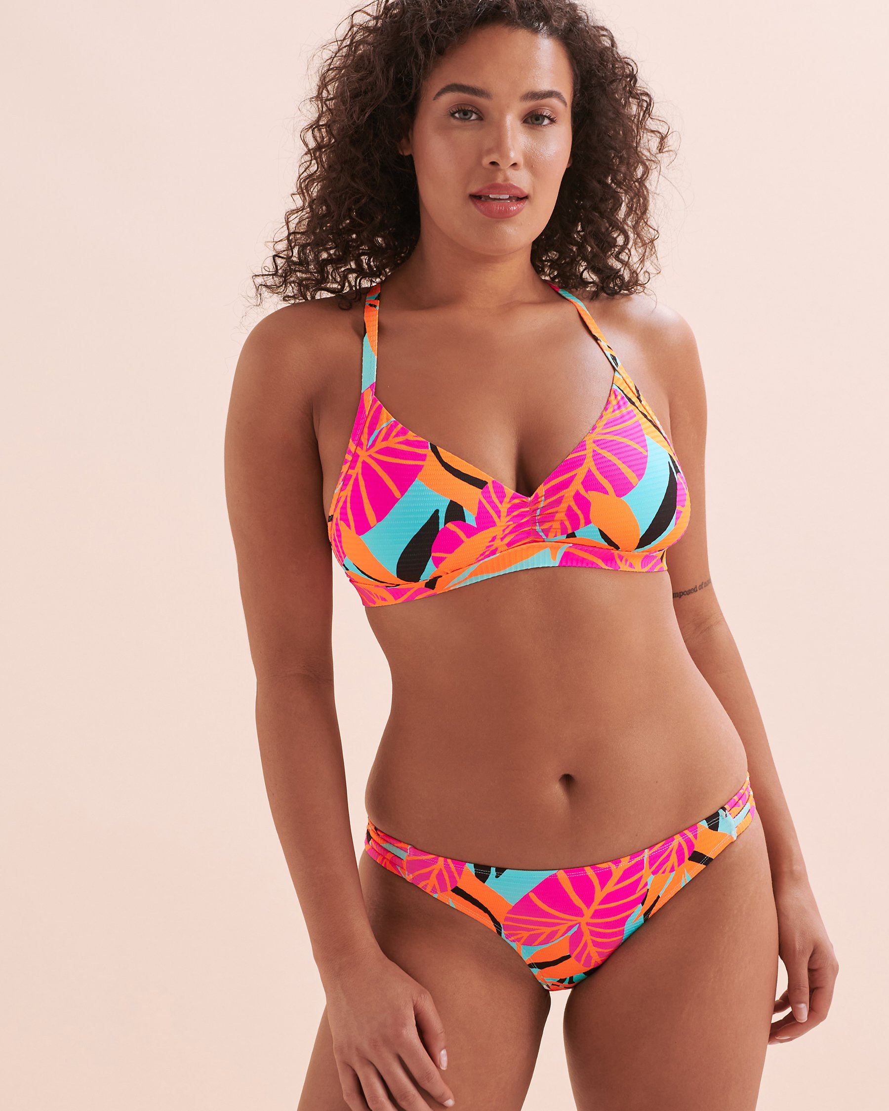 BODY GLOVE Canopy Drew D/DD/E & F Cup Bikini Top Tropical Print 39641128D - View1