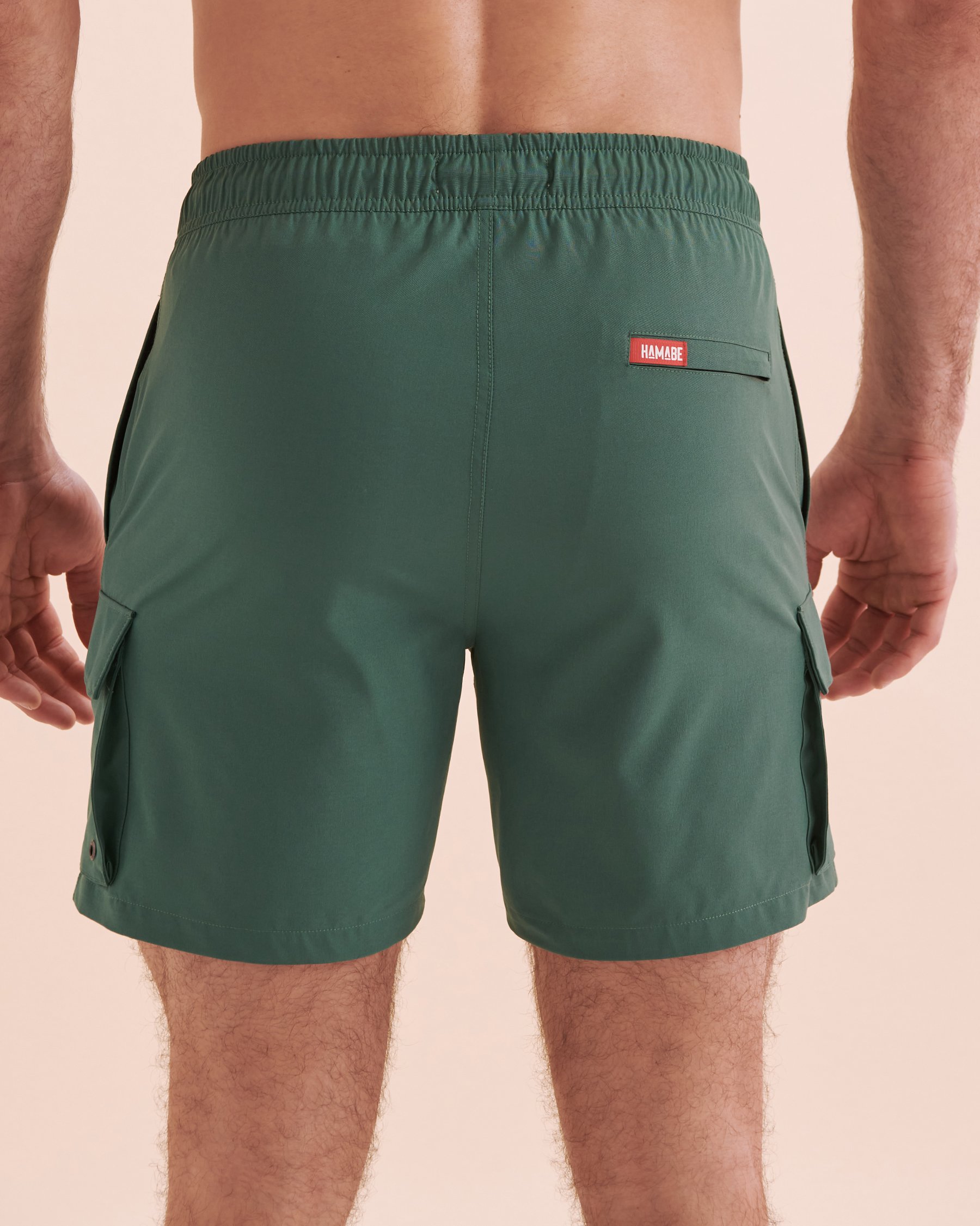 HAMABE Cargo Volley Swimsuit Dark Green 03100034 - View3