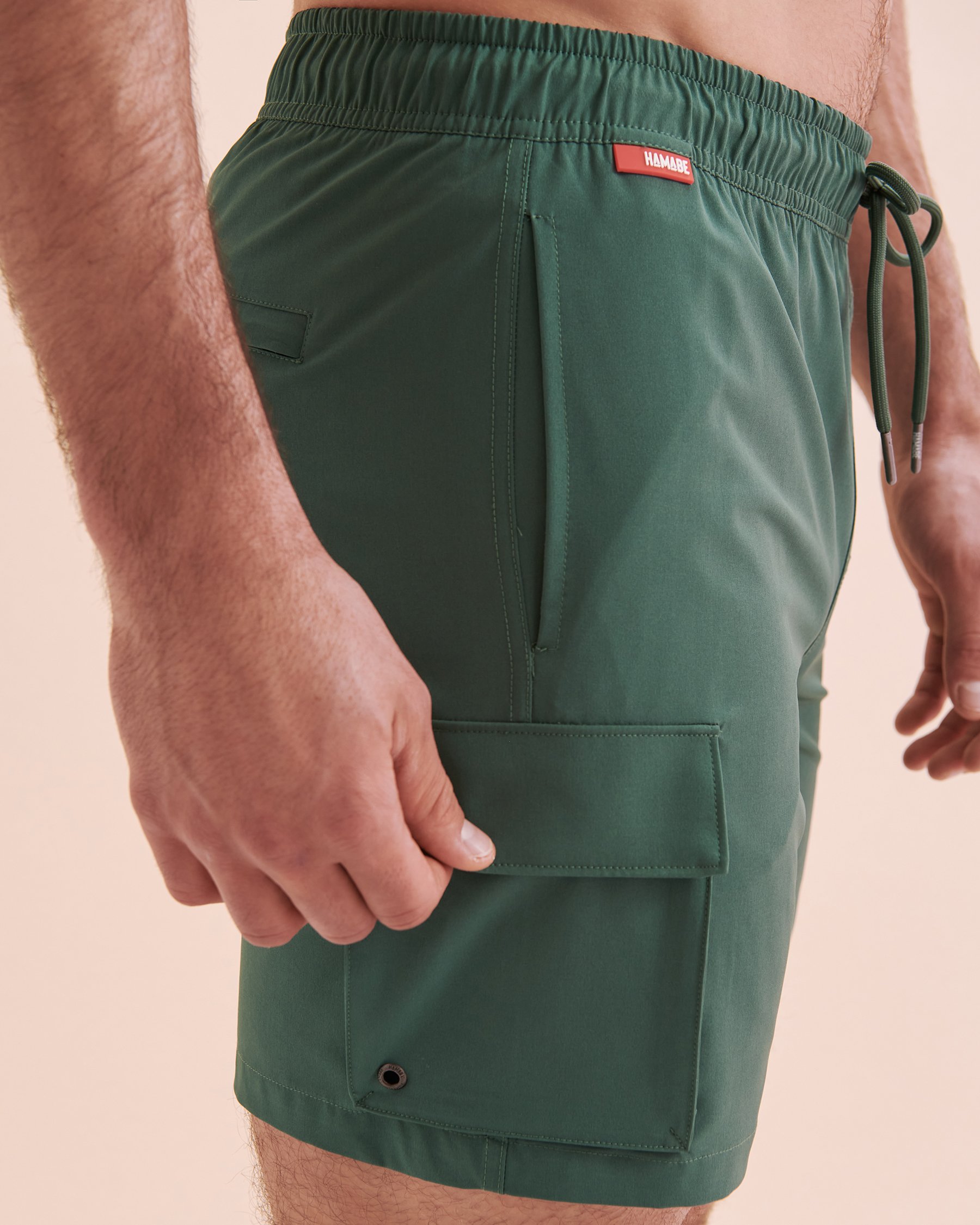 HAMABE Cargo Volley Swimsuit Dark Green 03100034 - View5