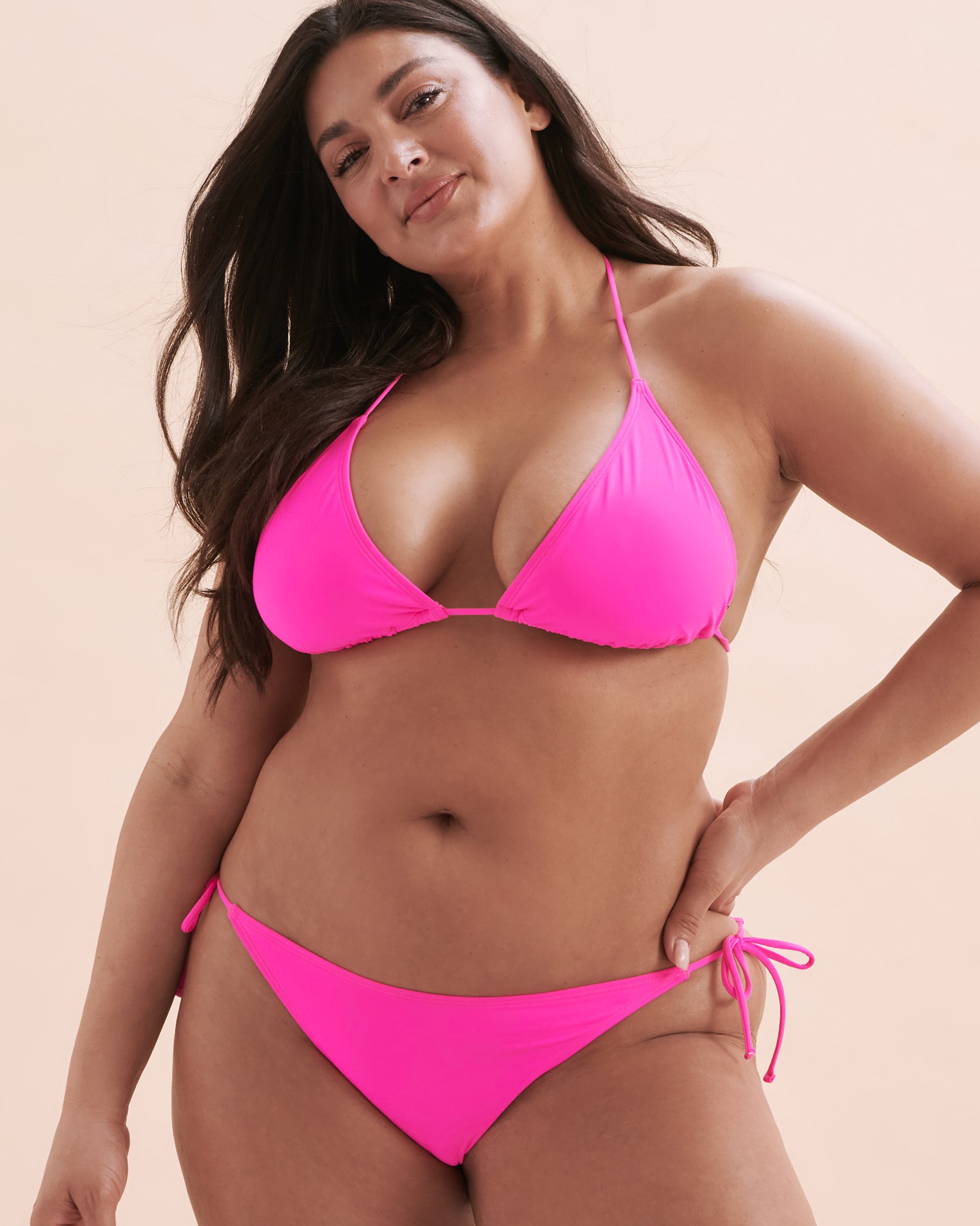 RIP CURL Classic Surf Triangle Bikini Top Hot Pink 0AHWSW - View5