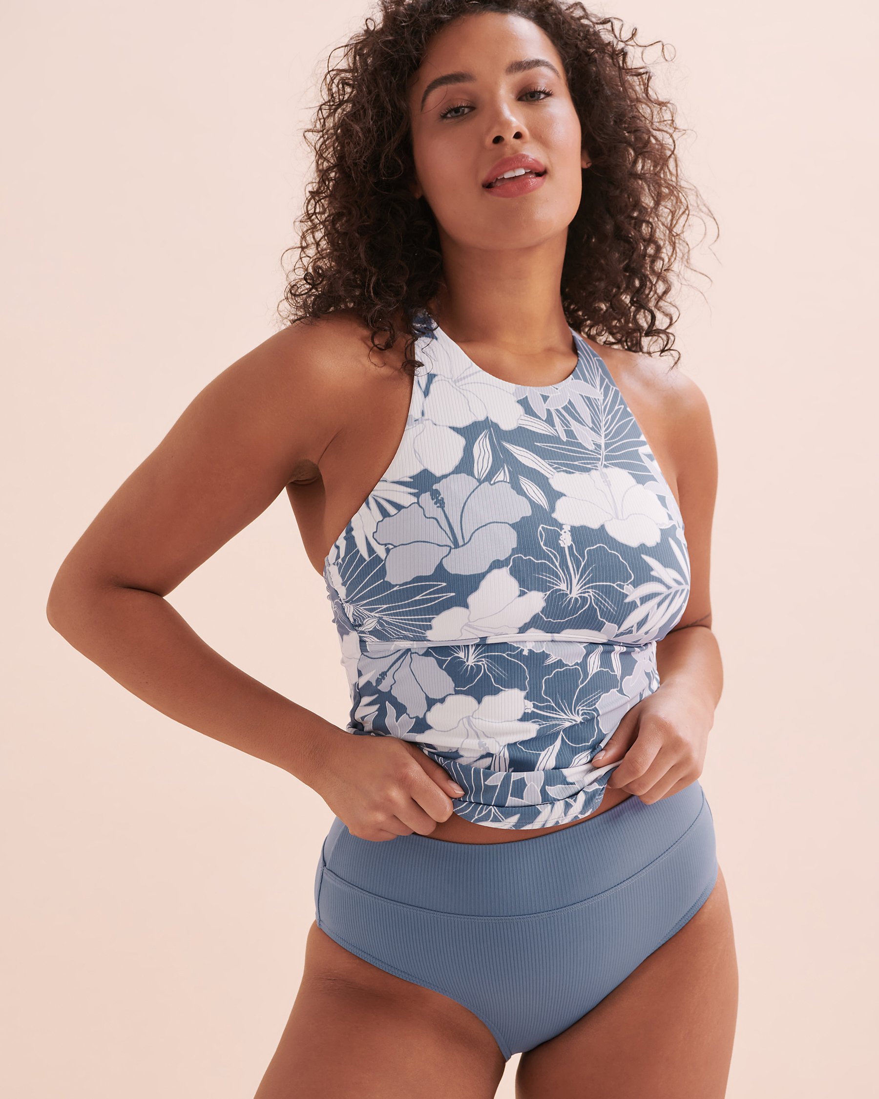 EAU DE SEA Haut tankini encolure haute Oasis Bleu oasis 01100298 - Voir9