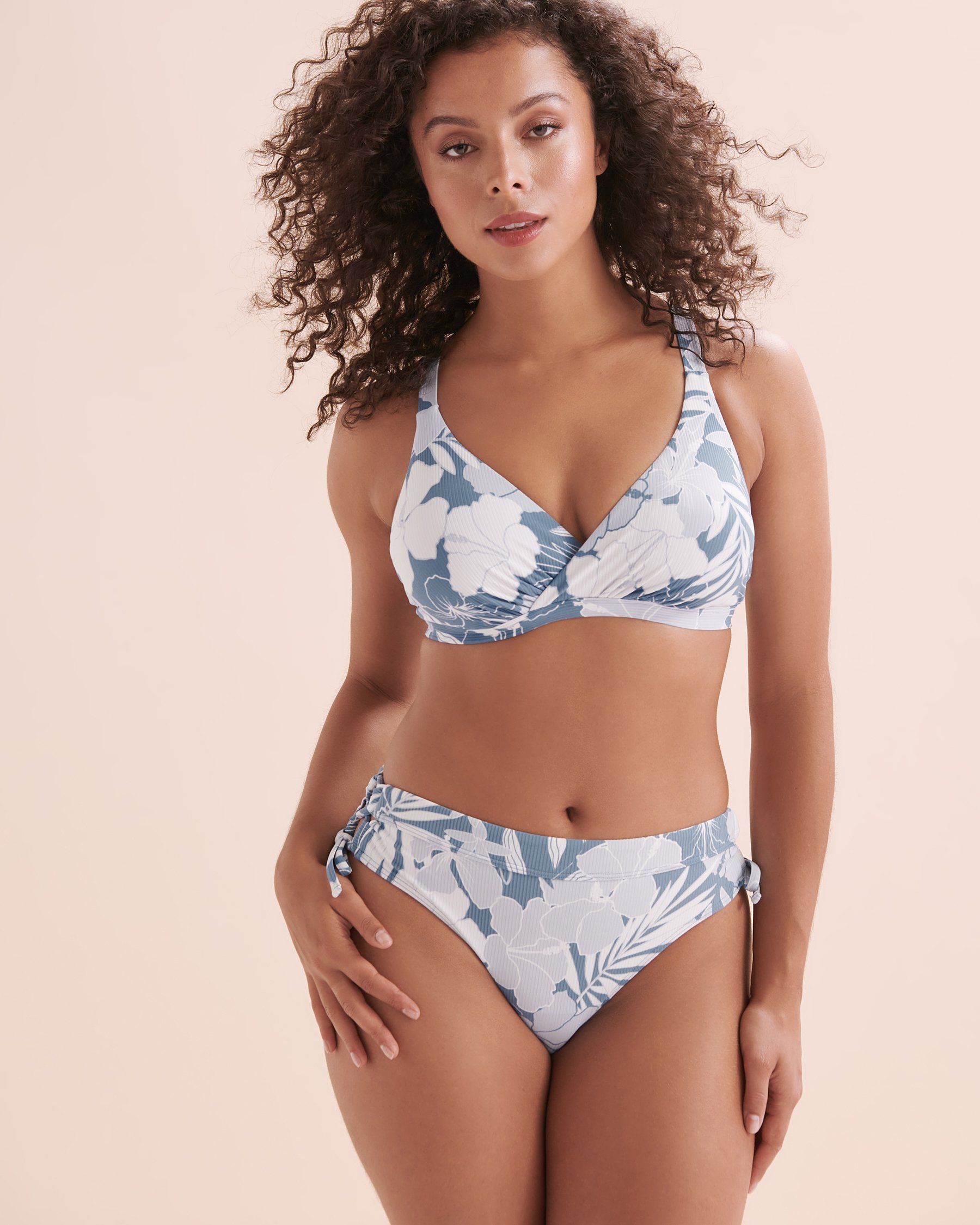 EAU DE SEA Bas de bikini noué aux hanches Oasis Bleu oasis 01300329 - Voir9