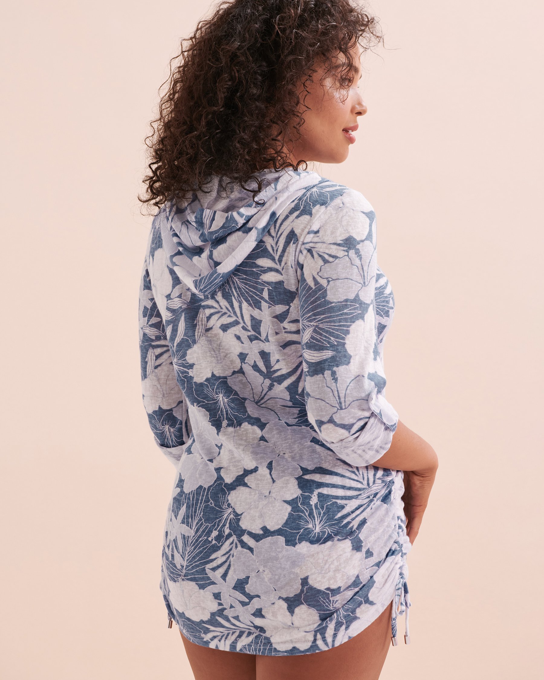 EAU DE SEA Tunique en crochet à capuchon Bleu oasis 02400039 - View8