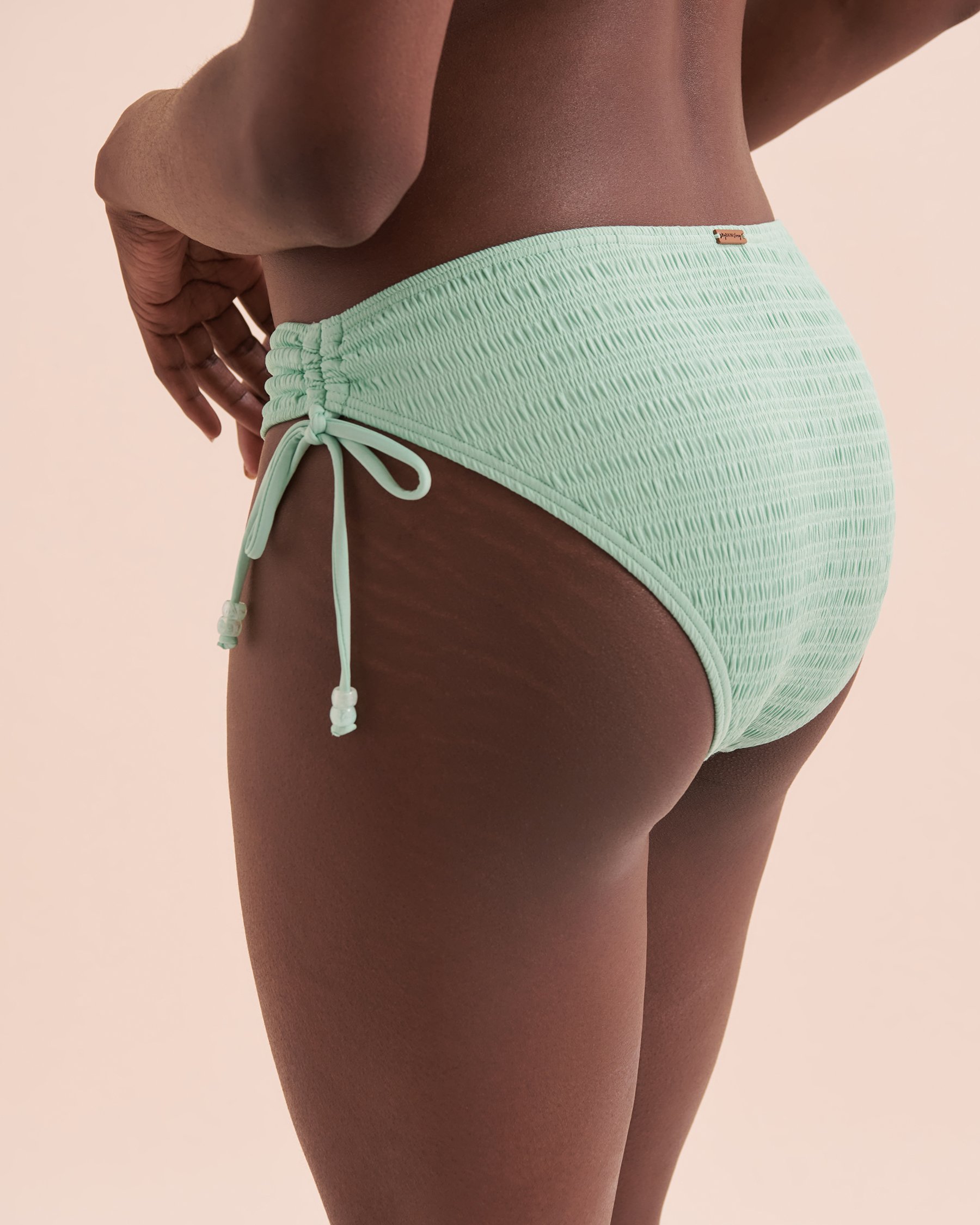 MY BIKINI STORY Bas de bikini noué aux hanches texturé Bahamas Aqua 01300334 - Voir7