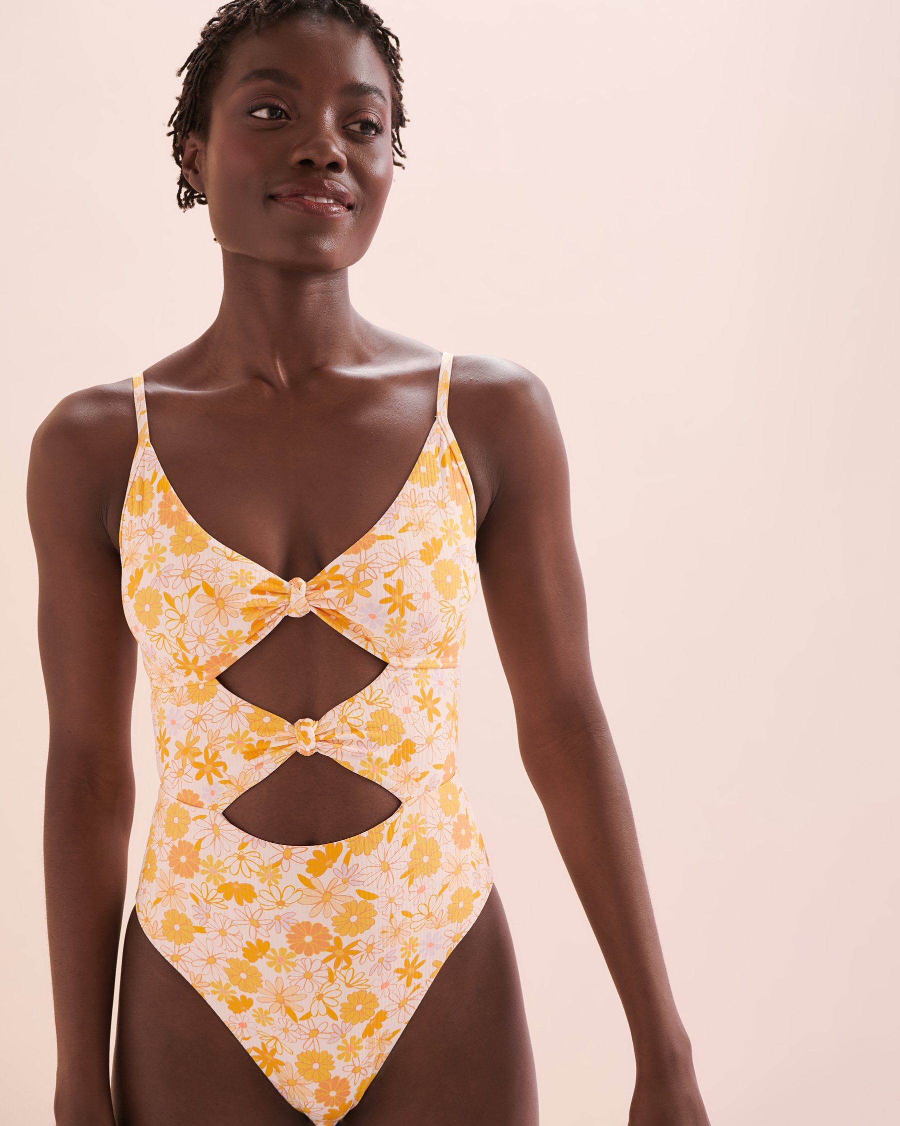 TROPIK Maillot une-pièce à découpes à fleurs rétro Fleurs rétro 01400069 - View10