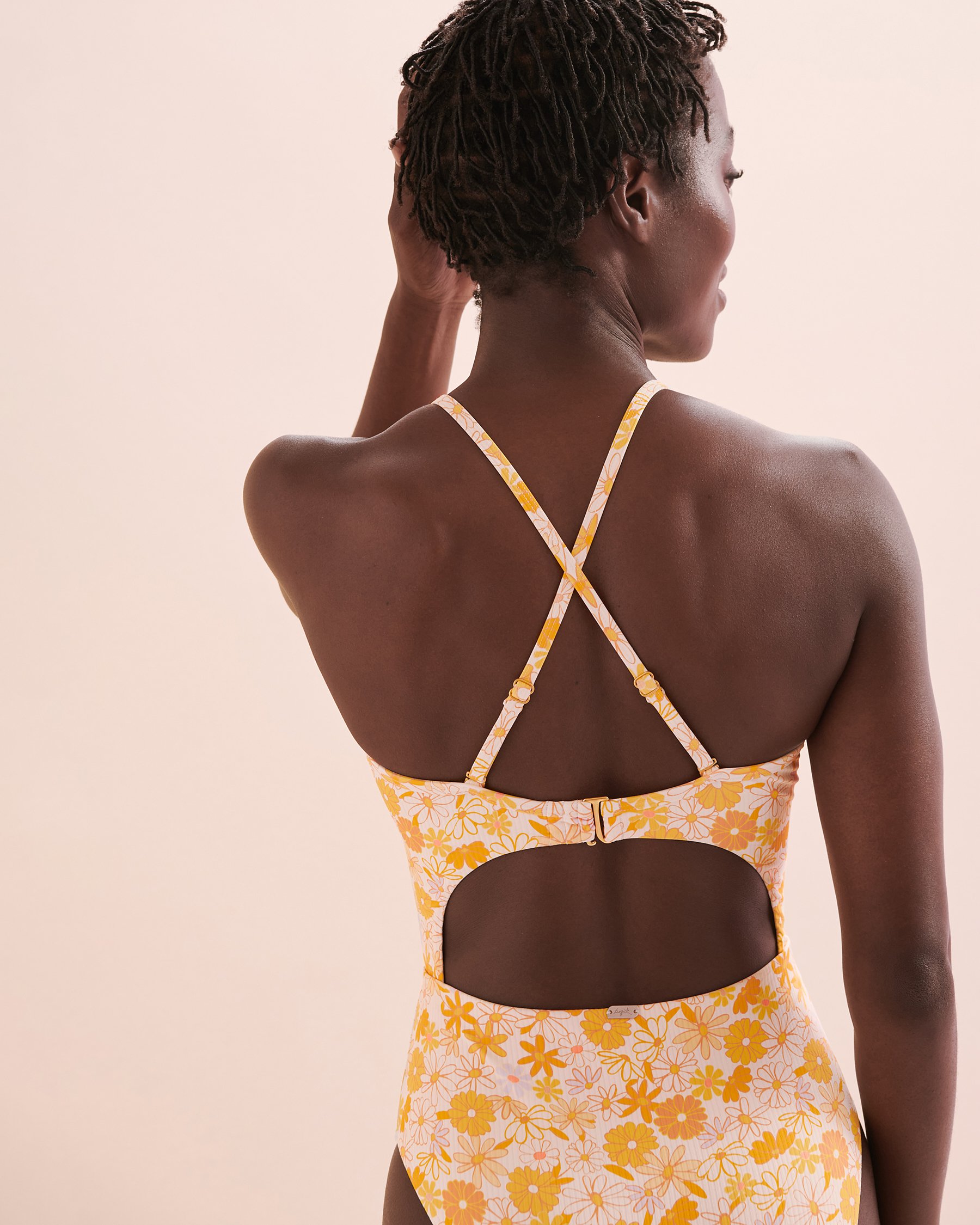 TROPIK Maillot une-pièce à découpes à fleurs rétro Fleurs rétro 01400069 - View8