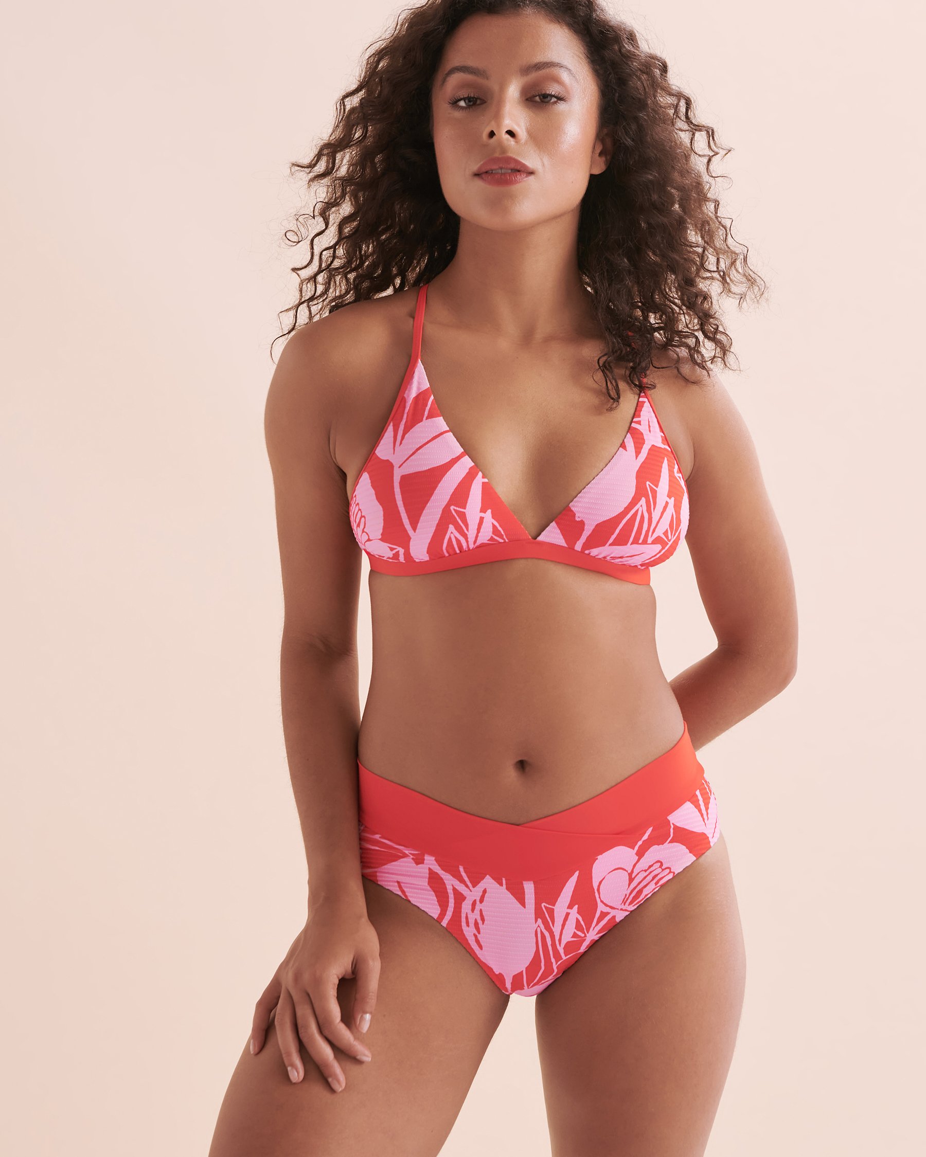 SKYE Baja Jayme Triangle Bikini Top Fire Red SK771119 - View5
