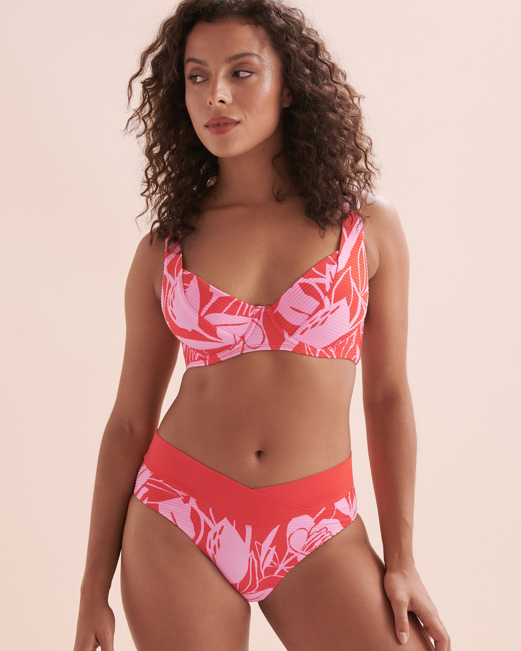 SKYE Baja Akila Plunge Bikini Top Fire Red SK771174 - View5