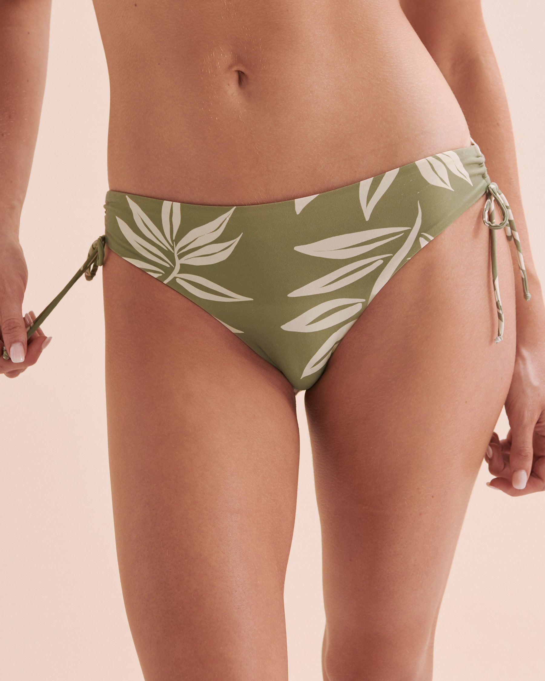 ROXY Beach Classics Side Tie Bikini Bottom Oil Green ERJX404891 - View3