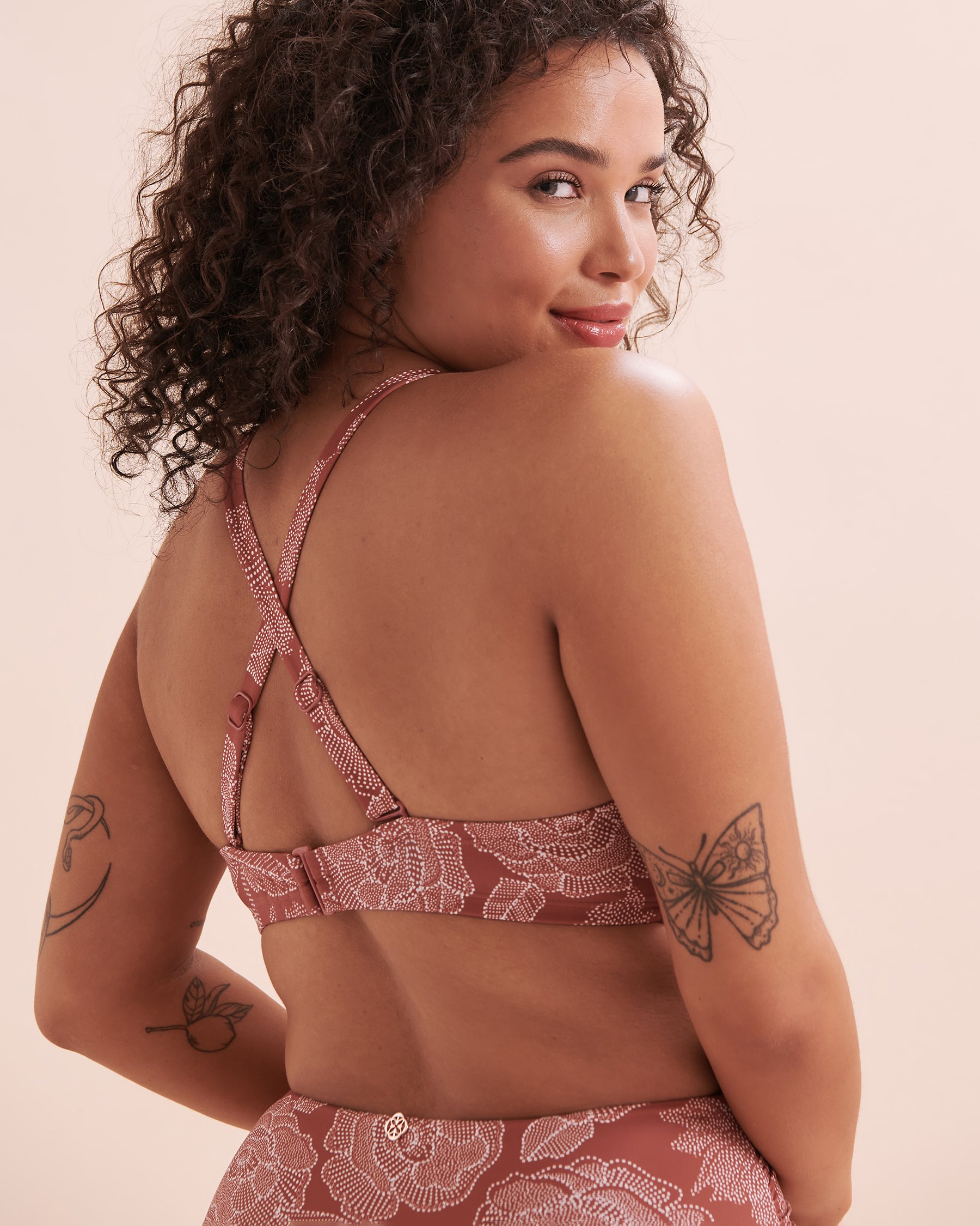 TURQUOISE COUTURE Marsala D Cup Plunge Bikini Top Marsala 01200078 - View7