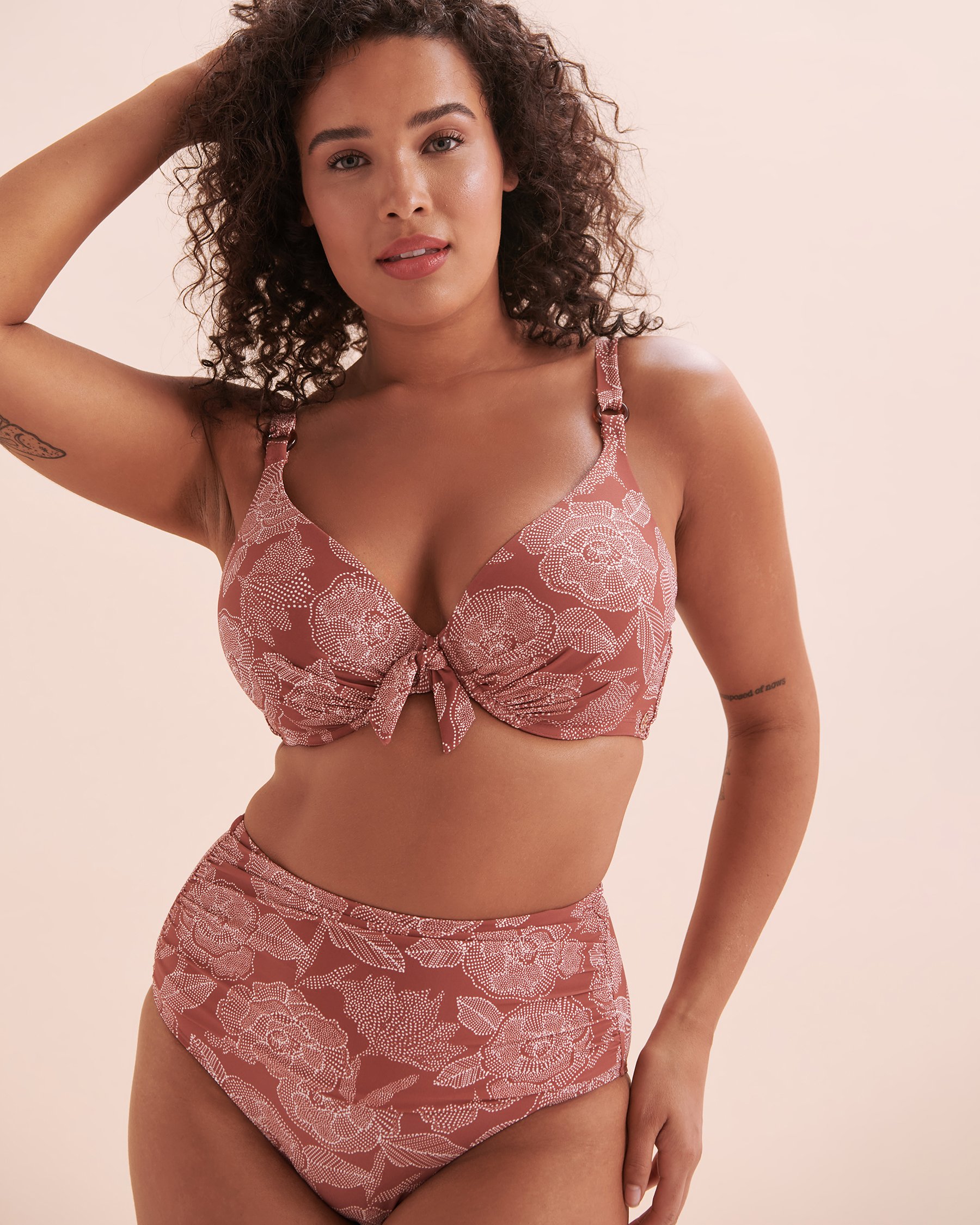 TURQUOISE COUTURE Marsala D Cup Plunge Bikini Top Marsala 01200078 - View8