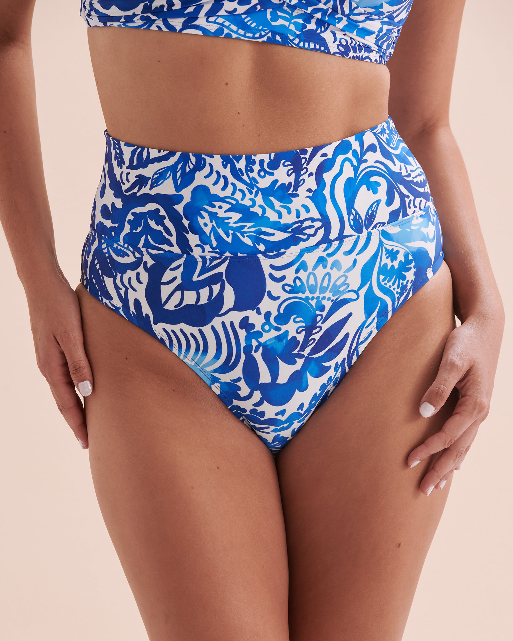 JANTZEN Arabesque Barbara Bikini Bottom Cobalt Blue JZ25230H - View2