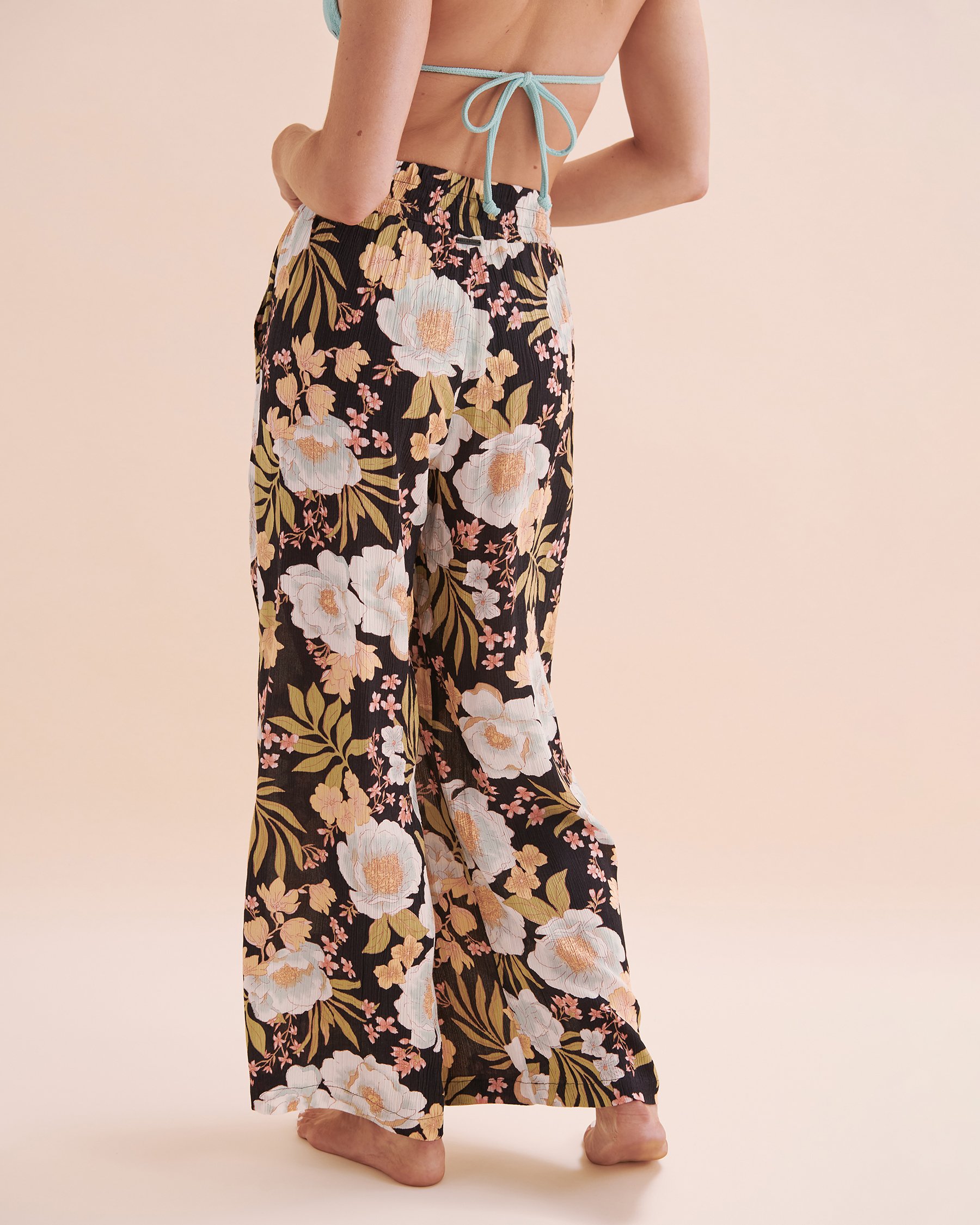 BILLABONG Pantalon plissé Sunrays Sable noir/Floral ABJNP00350 - Voir2