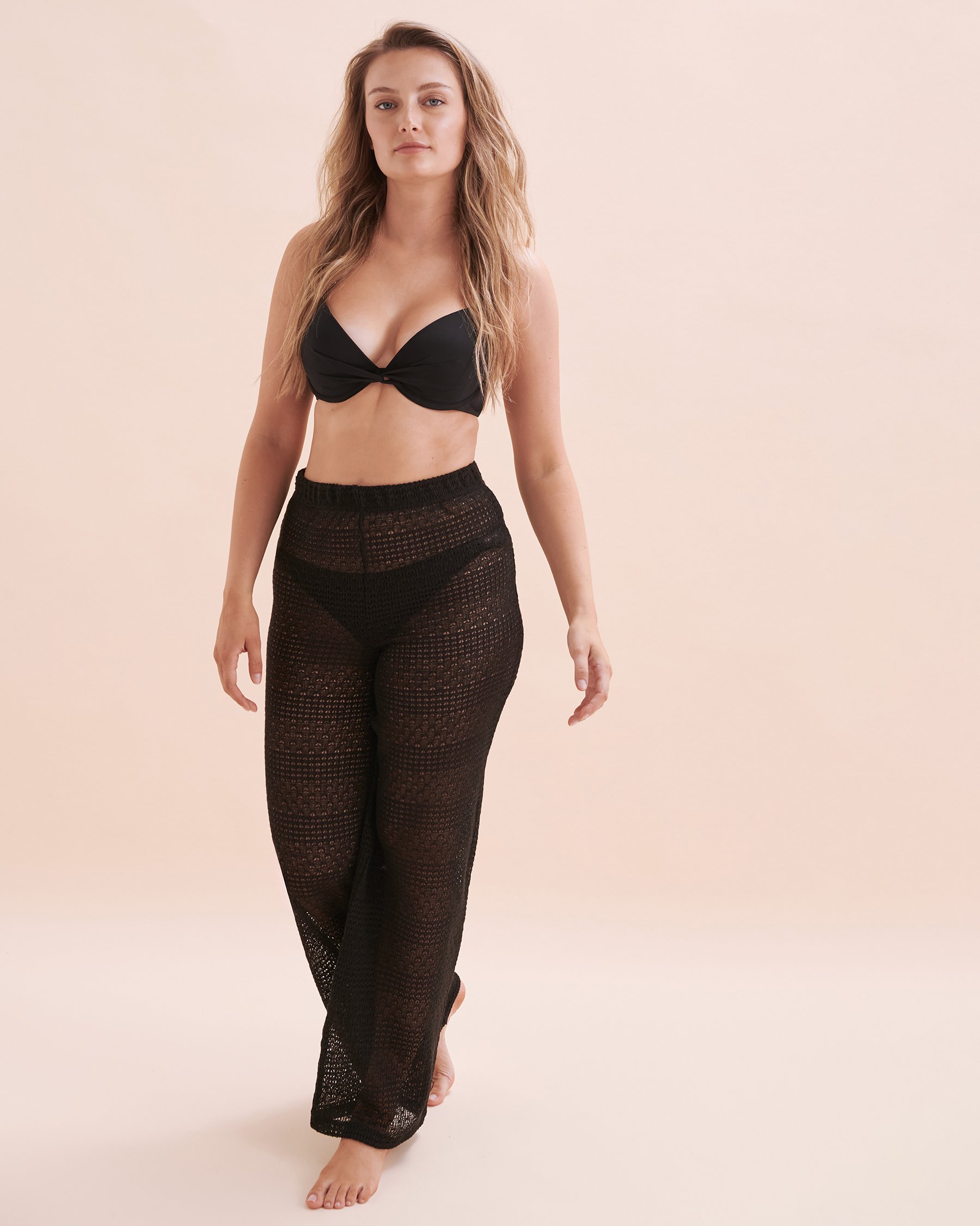 COVER ME Pantalon Moroccan Crochet Noir 25027025 - Voir4