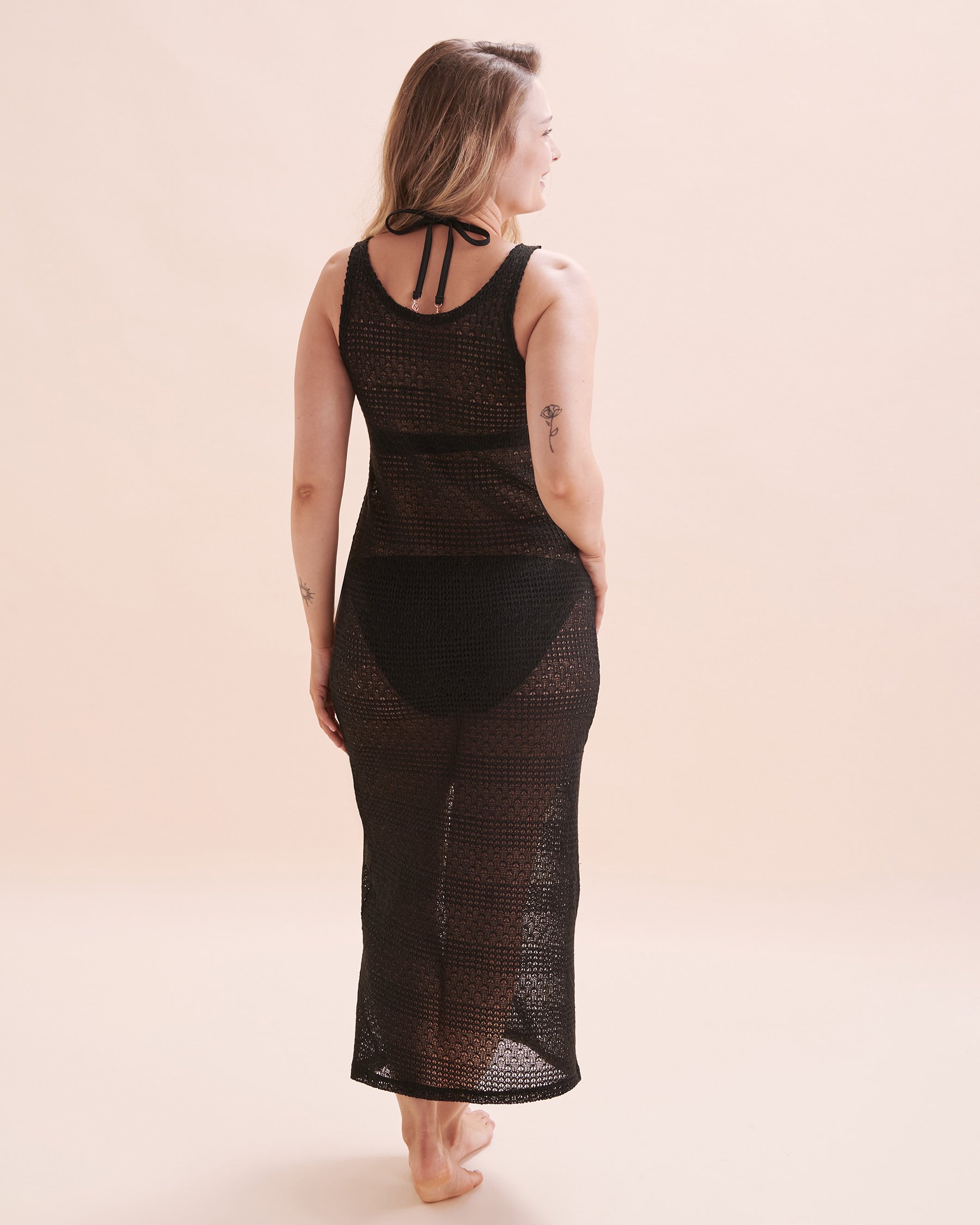 COVER ME Robe longue Moroccan Crochet Noir 25057005 - Voir2