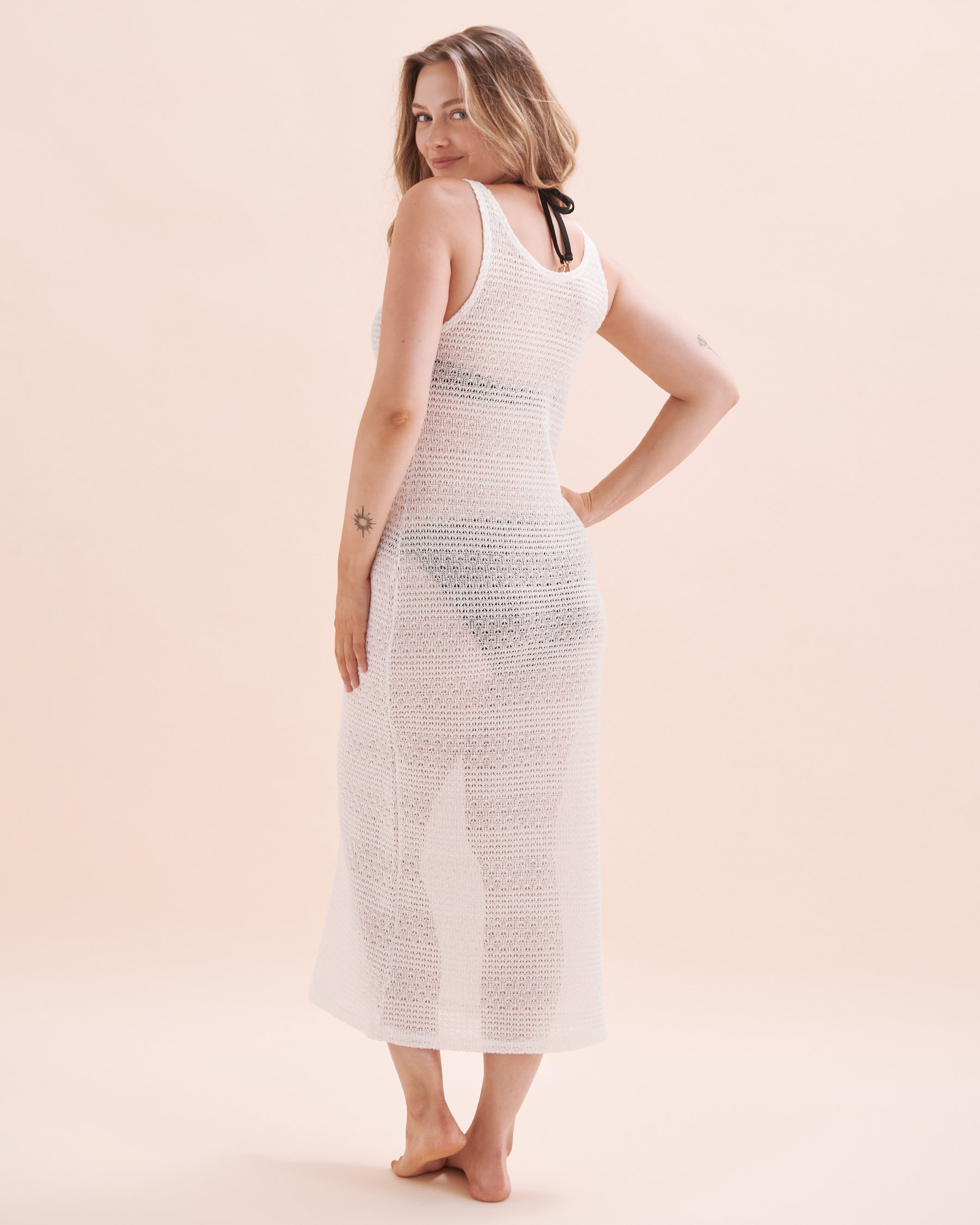 COVER ME Robe longue Moroccan Crochet Crème/Blanc cassé 25057005 - Voir2