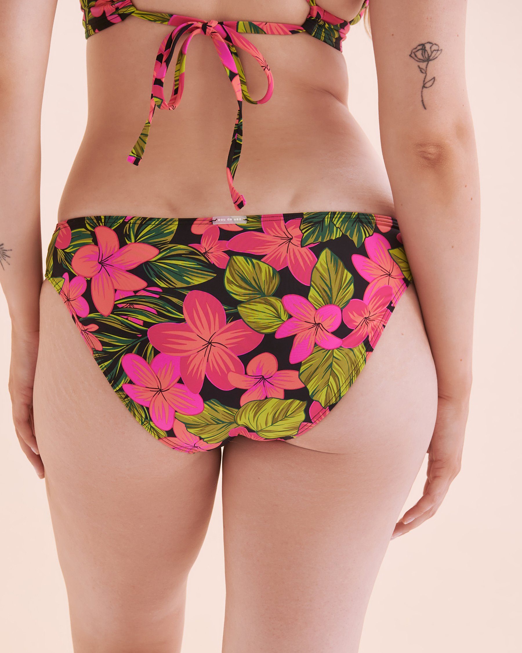 EAU DE SEA Bas de bikini taille basse Tropic Bliss Évasion tropicale rose 01300343 - View3