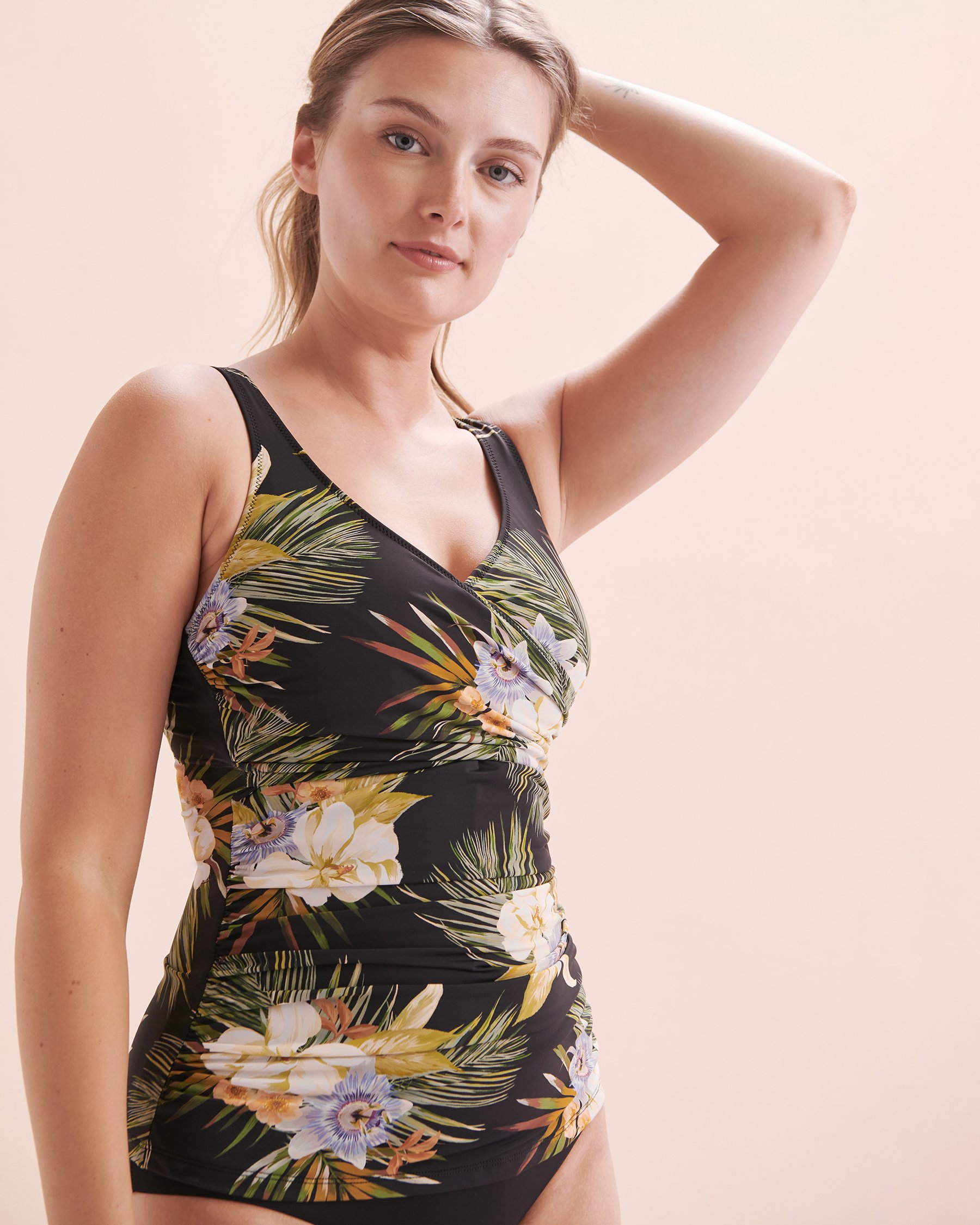 EVERYDAY SUNDAY Haut tankini Exotic Tiki Imprimé floral noir ESBEAW00967E - View5