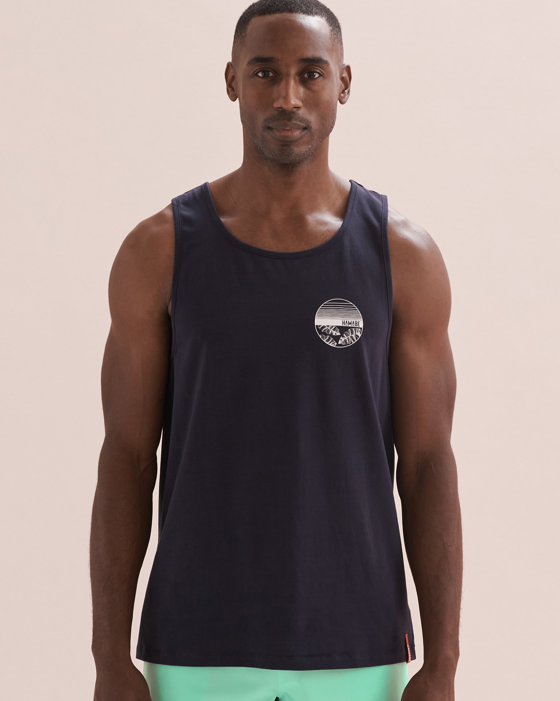 HAMABE Camisole en coton Bleu marine 04100024 - View5