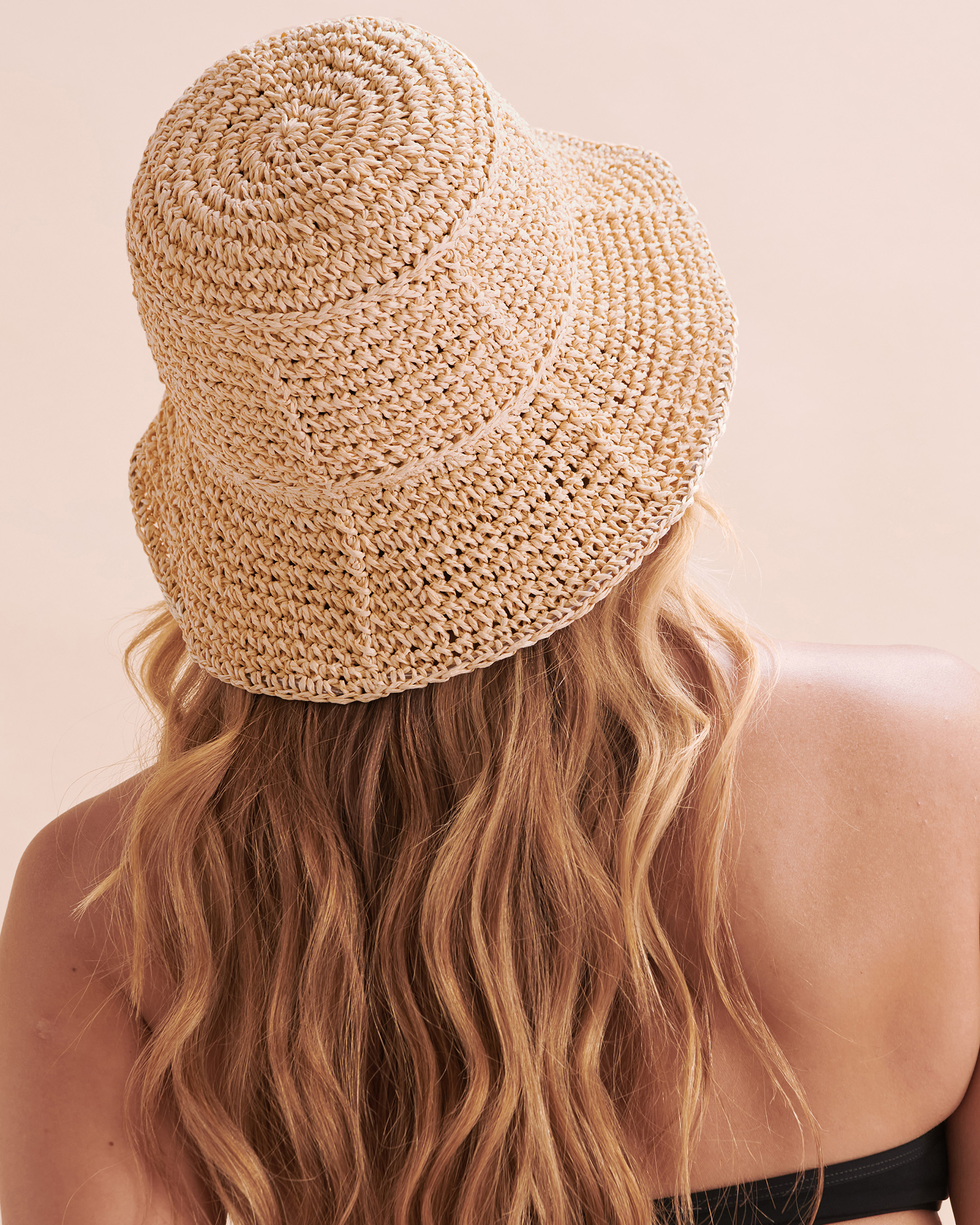 SARAJANE Moldable Brim Hat Beige Straw 24SJ2143 - View2