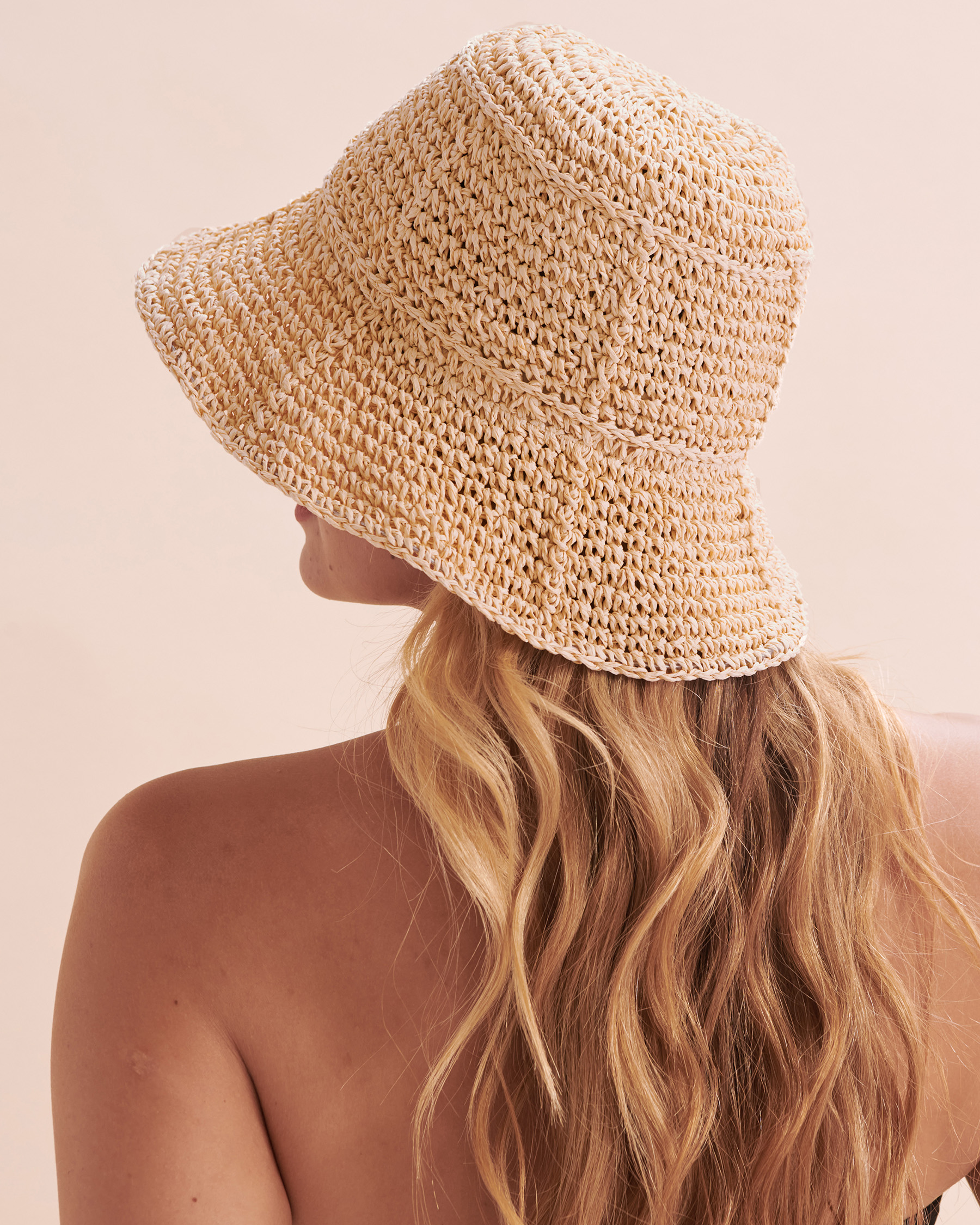 SARAJANE Moldable Brim Hat Beige Straw 24SJ2143 - View3