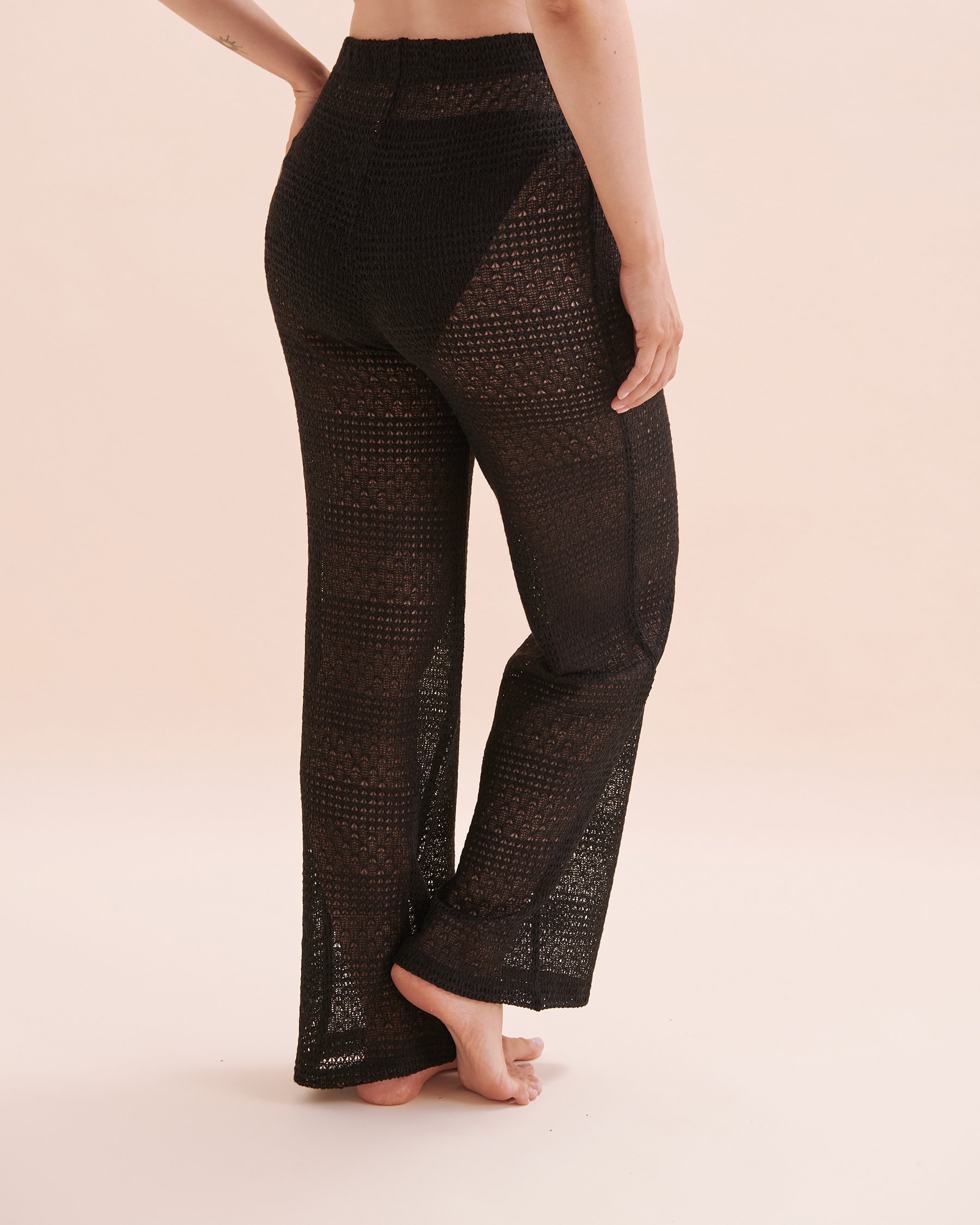 COVER ME Pantalon Moroccan Crochet Noir 25027025 - View3
