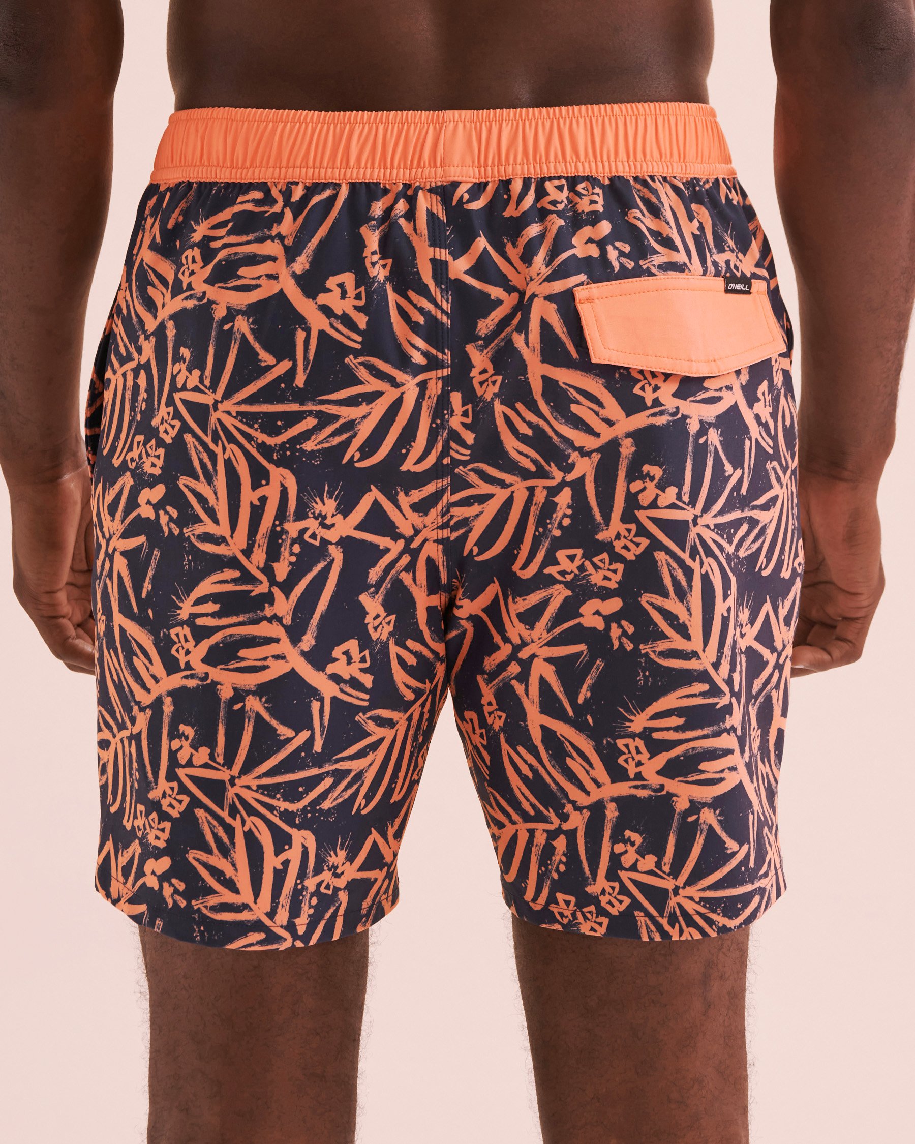 O'NEILL Hermosa Volley Swimsuit Navy & Orange Leaves SP4106018 - View2