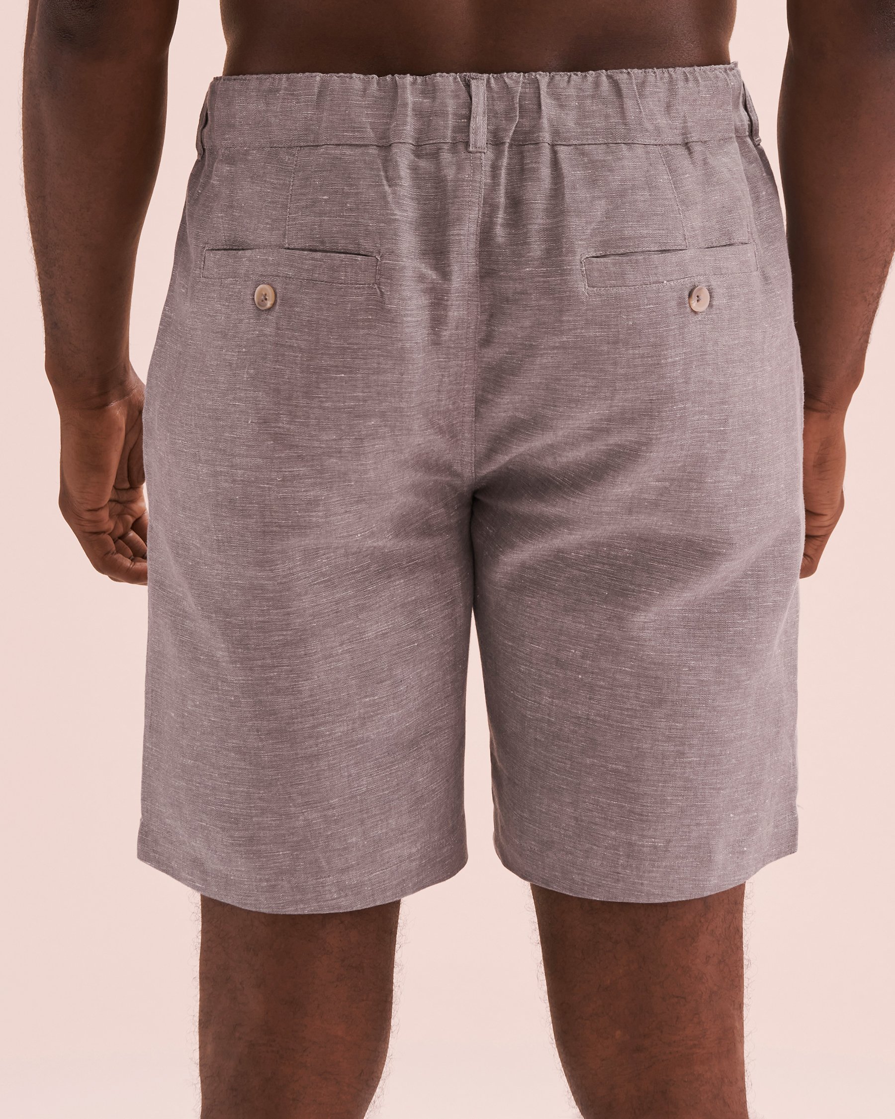 OFF THE BEACH Short en mélange de lin Gris 04200004 - View6