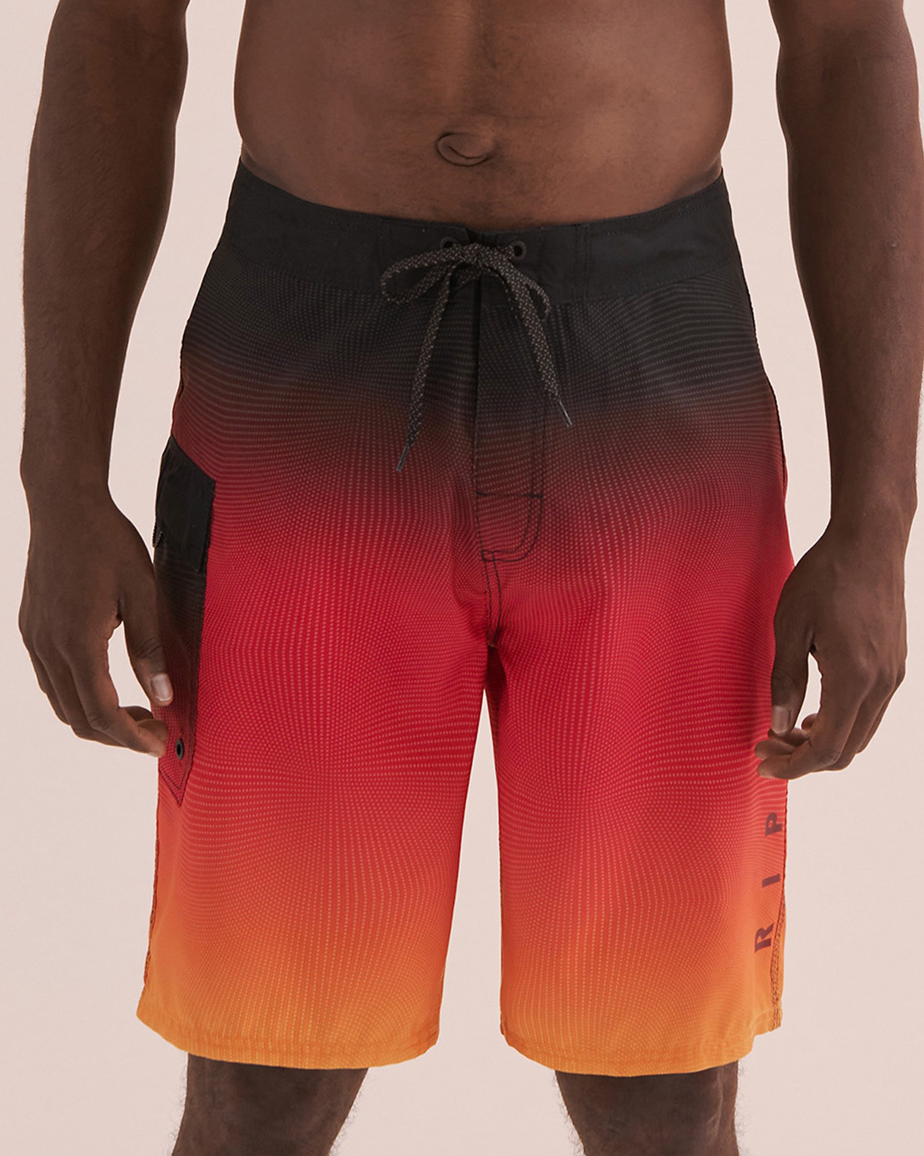 RIP CURL Maillot boardshort Shock Noir/Rouge/Jaune 09DMBO - View1