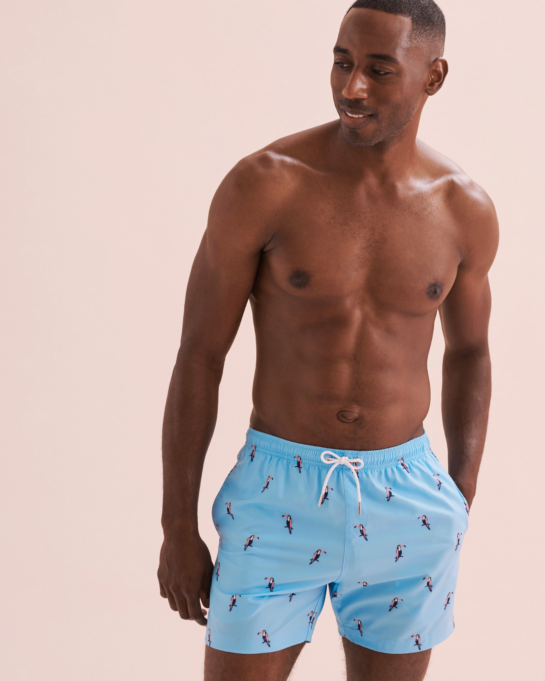 BERMIES Tucan Volley Swimsuit Blue/Tucan Print TUCAN - View7