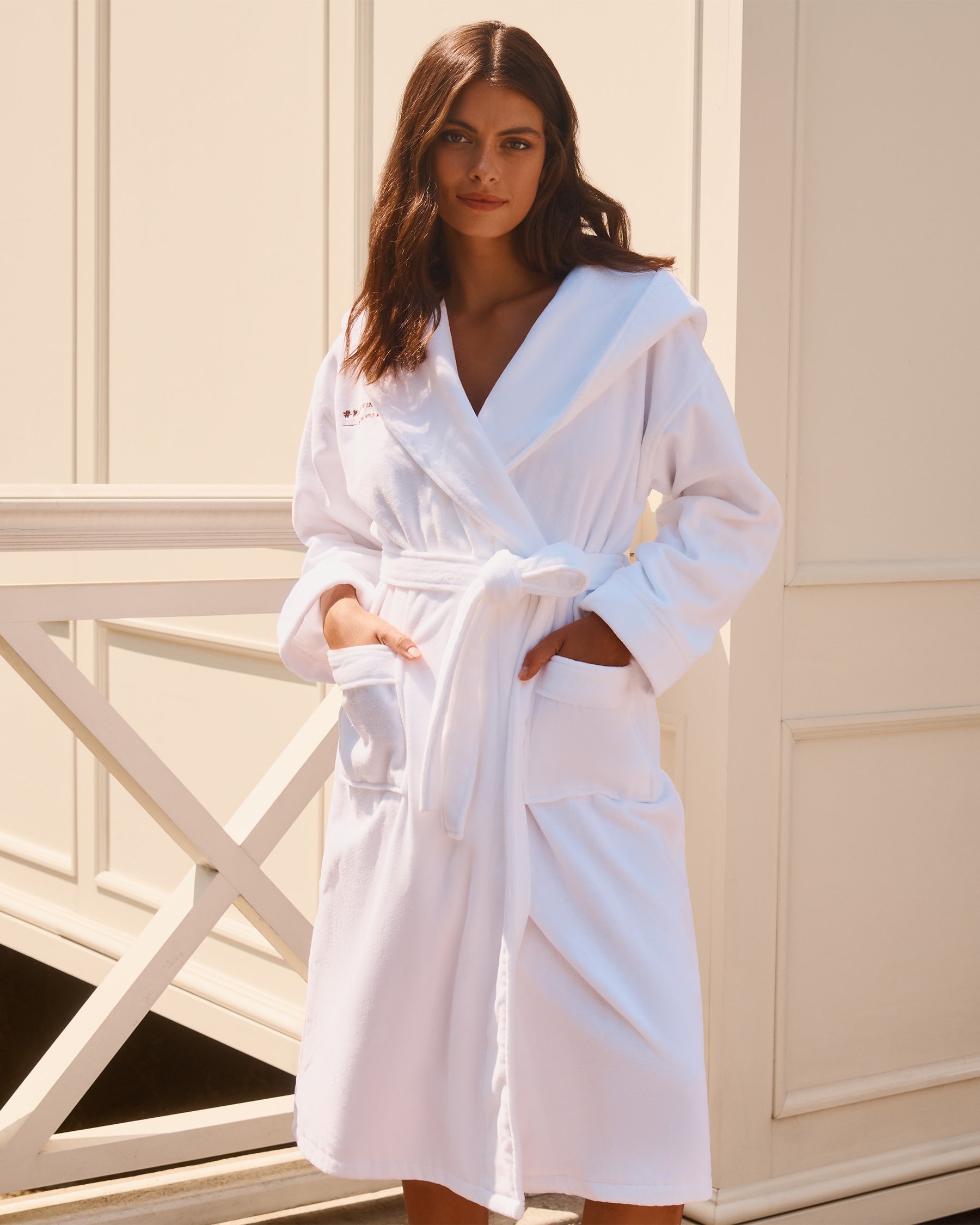 MY BIKINI STORY Cotton Terry Beach Robe White 09200010 - View3