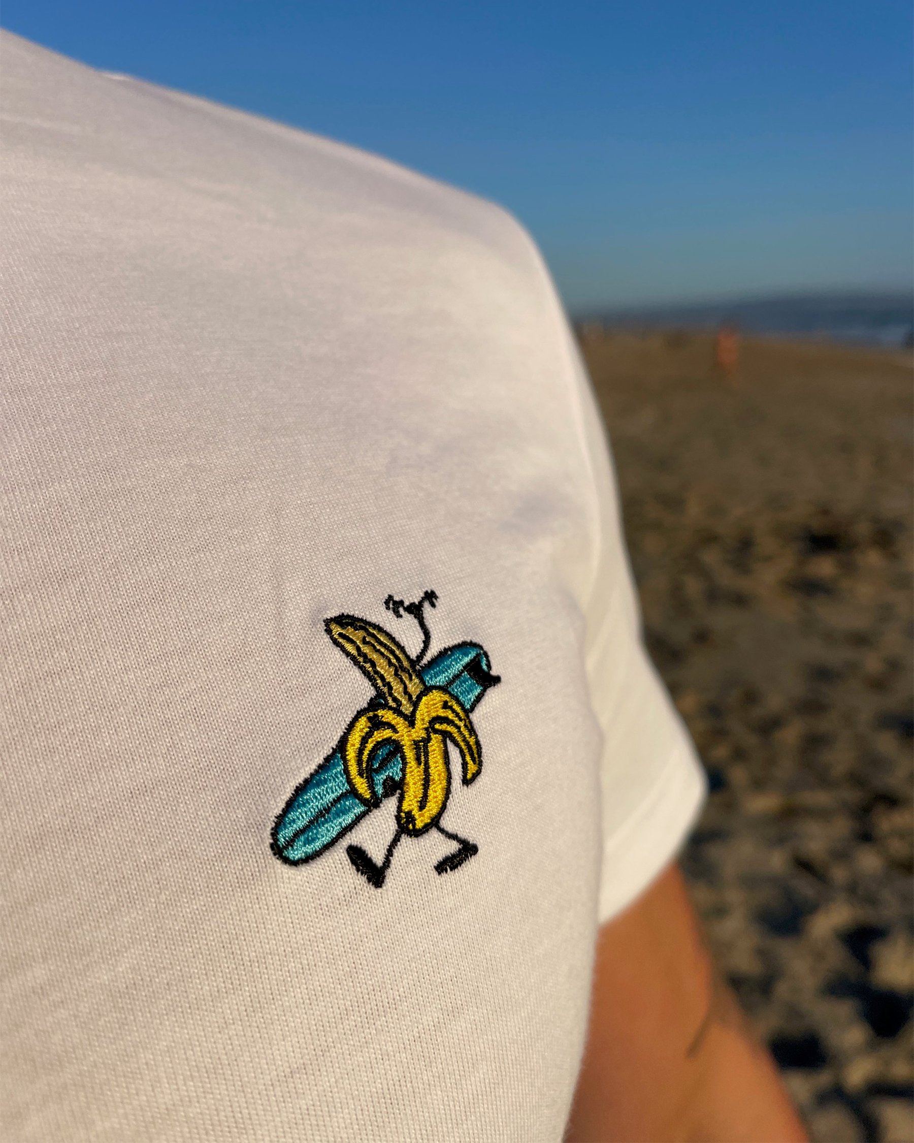 BERMIES T-shirt Surf Banana Blanc SURF BANANA - View3