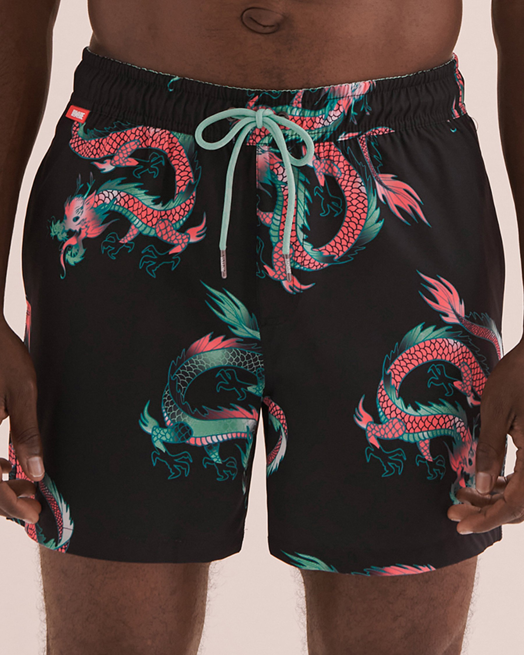 HAMABE Volley Swimsuit Black/Dragon 03100036 - View3