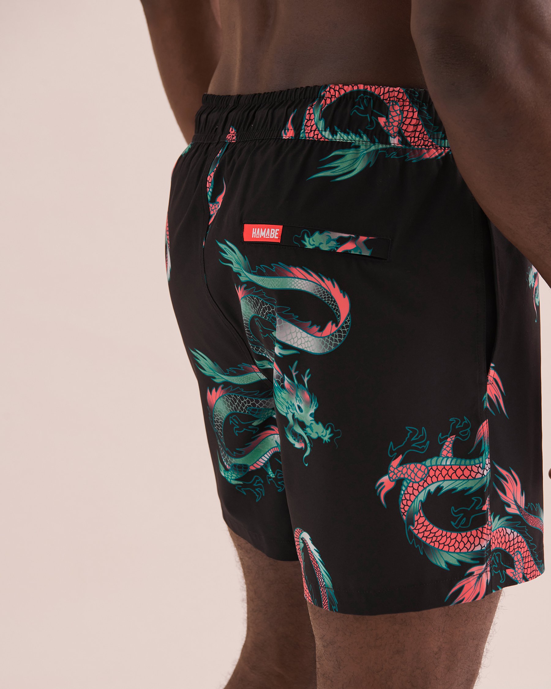 HAMABE Volley Swimsuit Black/Dragon 03100036 - View6