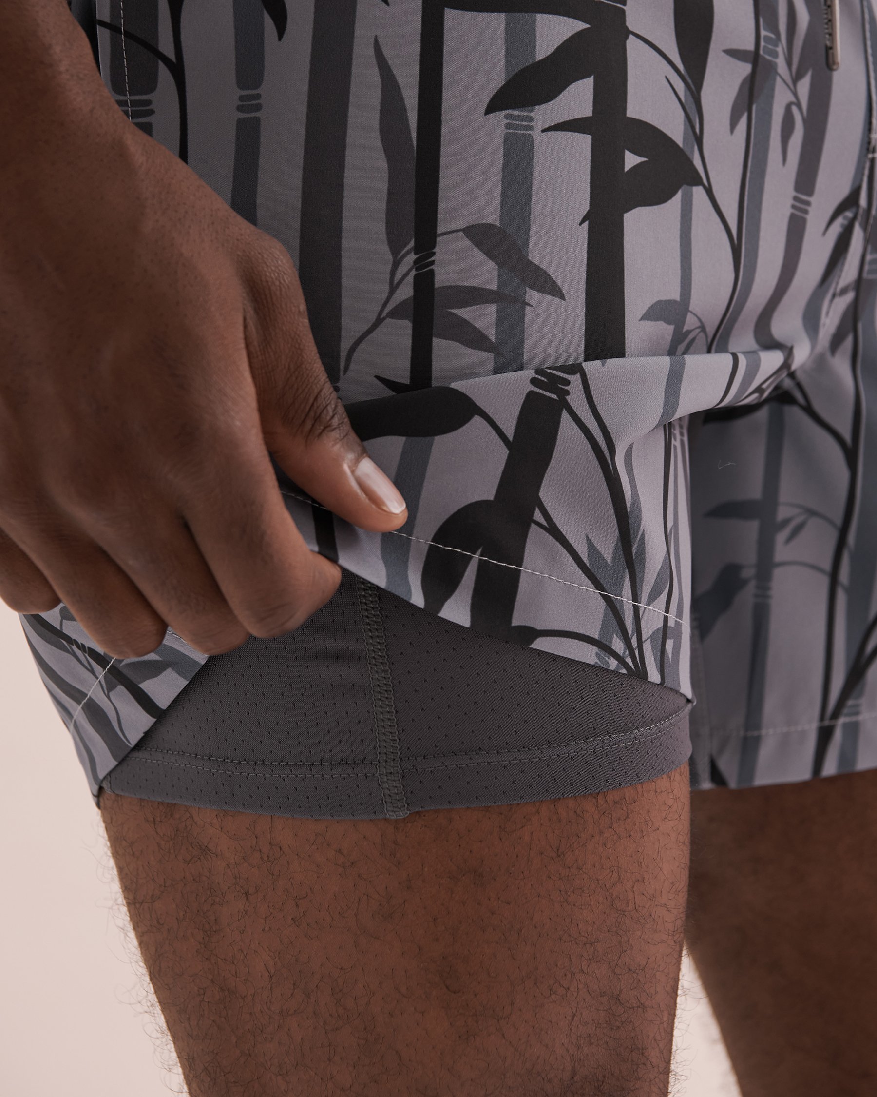 HAMABE Volley Swimsuit Grey Bamboo Jungle 03100036 - View5