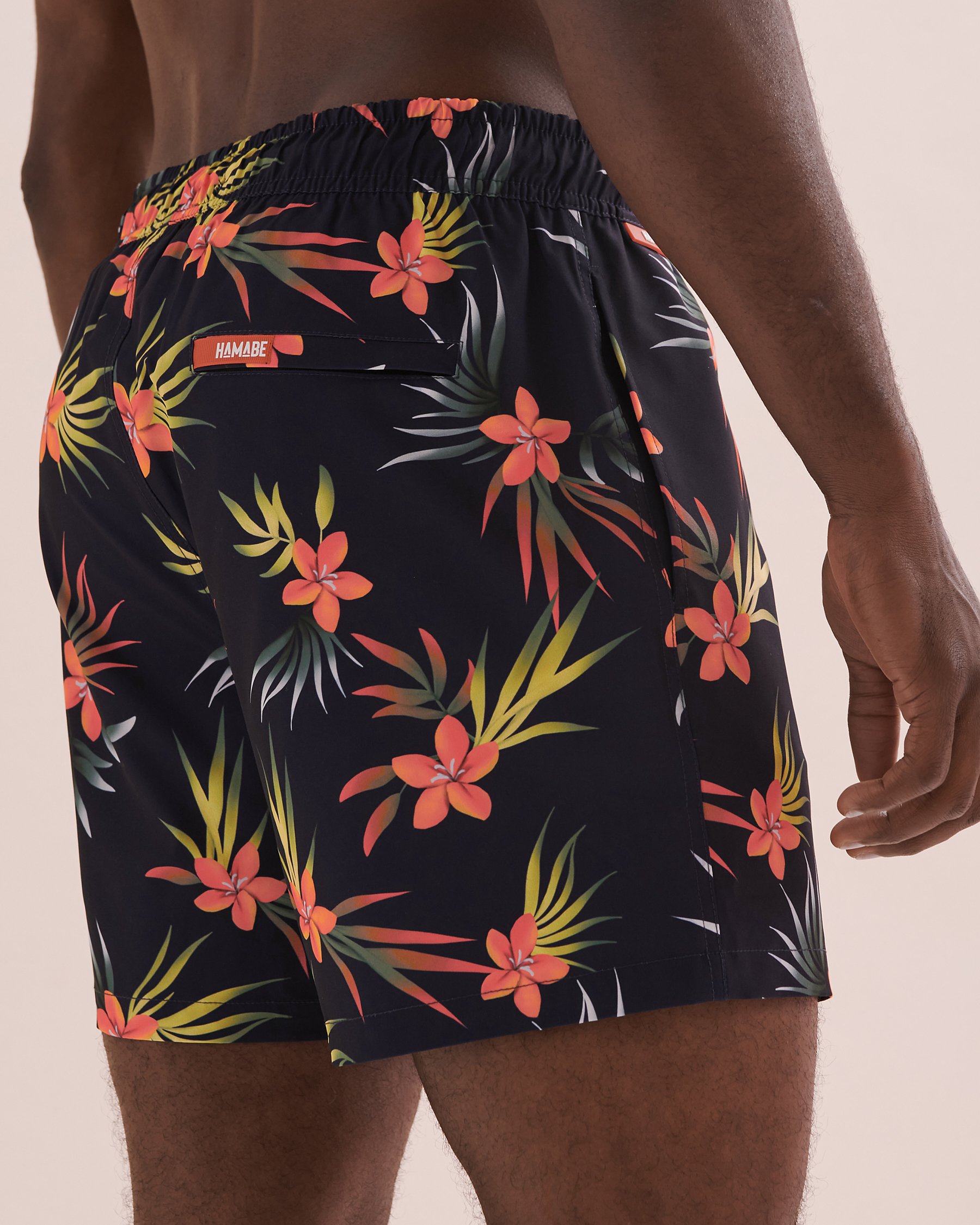 HAMABE Volley Swimsuit Navy/Tropics 03100036 - View3