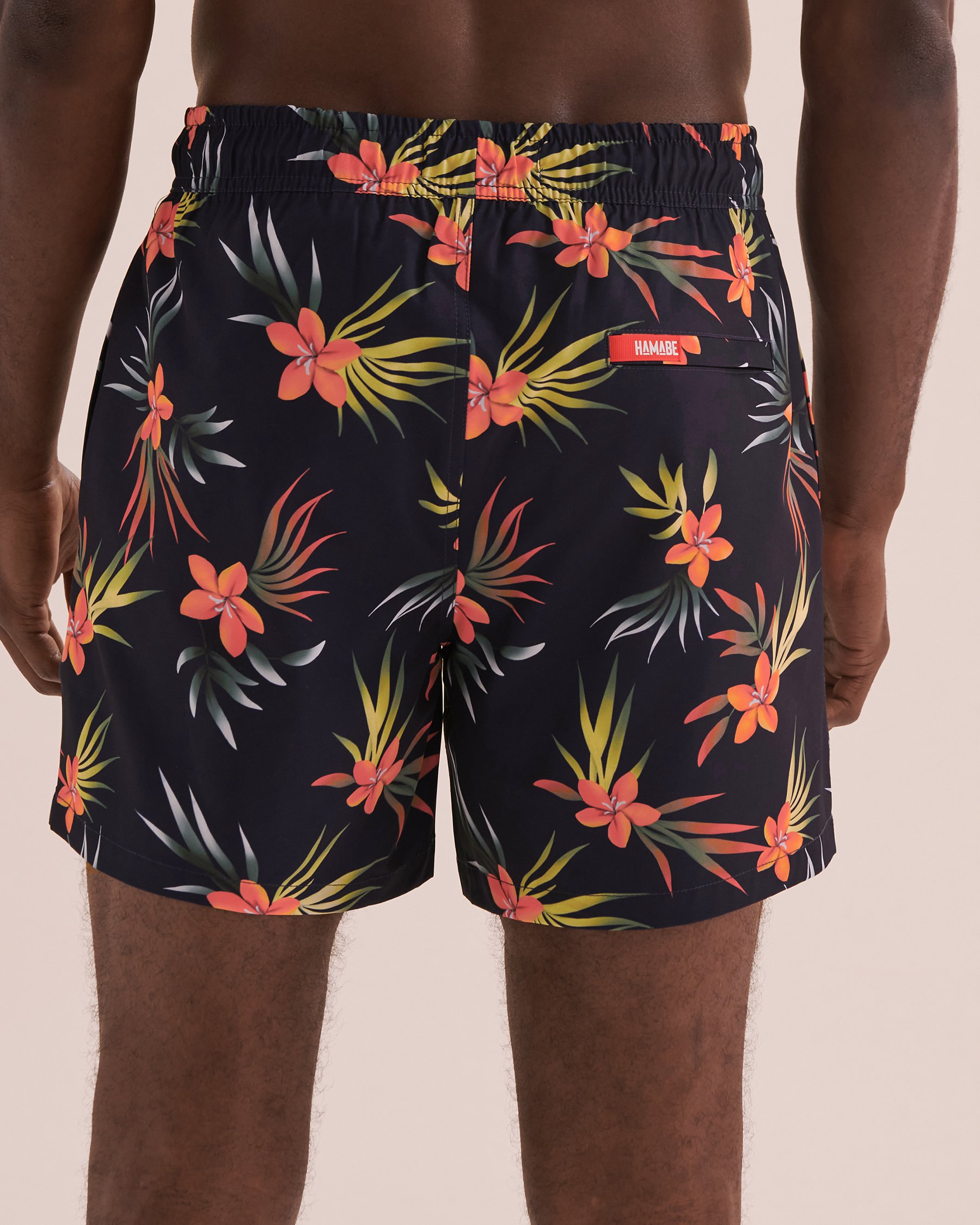 HAMABE Volley Swimsuit Navy/Tropics 03100036 - View4